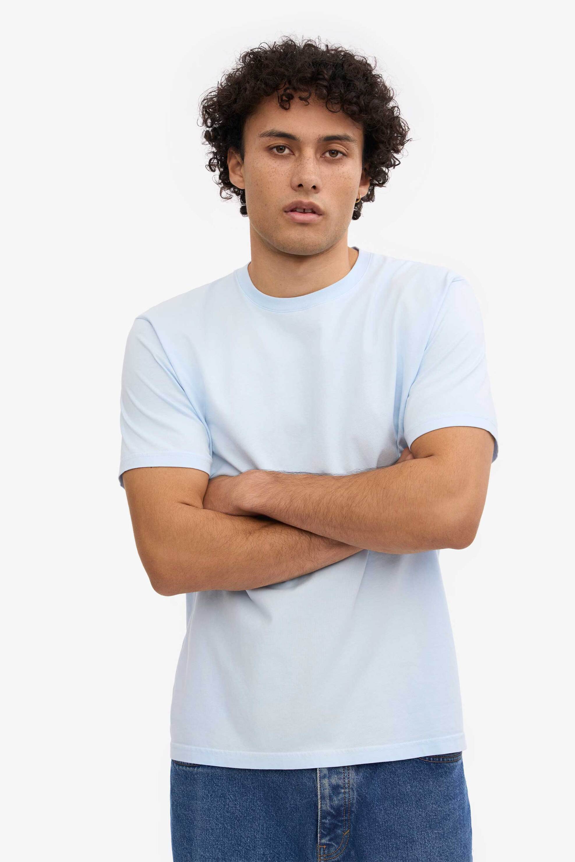 Colorful Standard ανδρικό T-shirt μονόχρωμο Relaxed Fit - CS1001 Σιελ