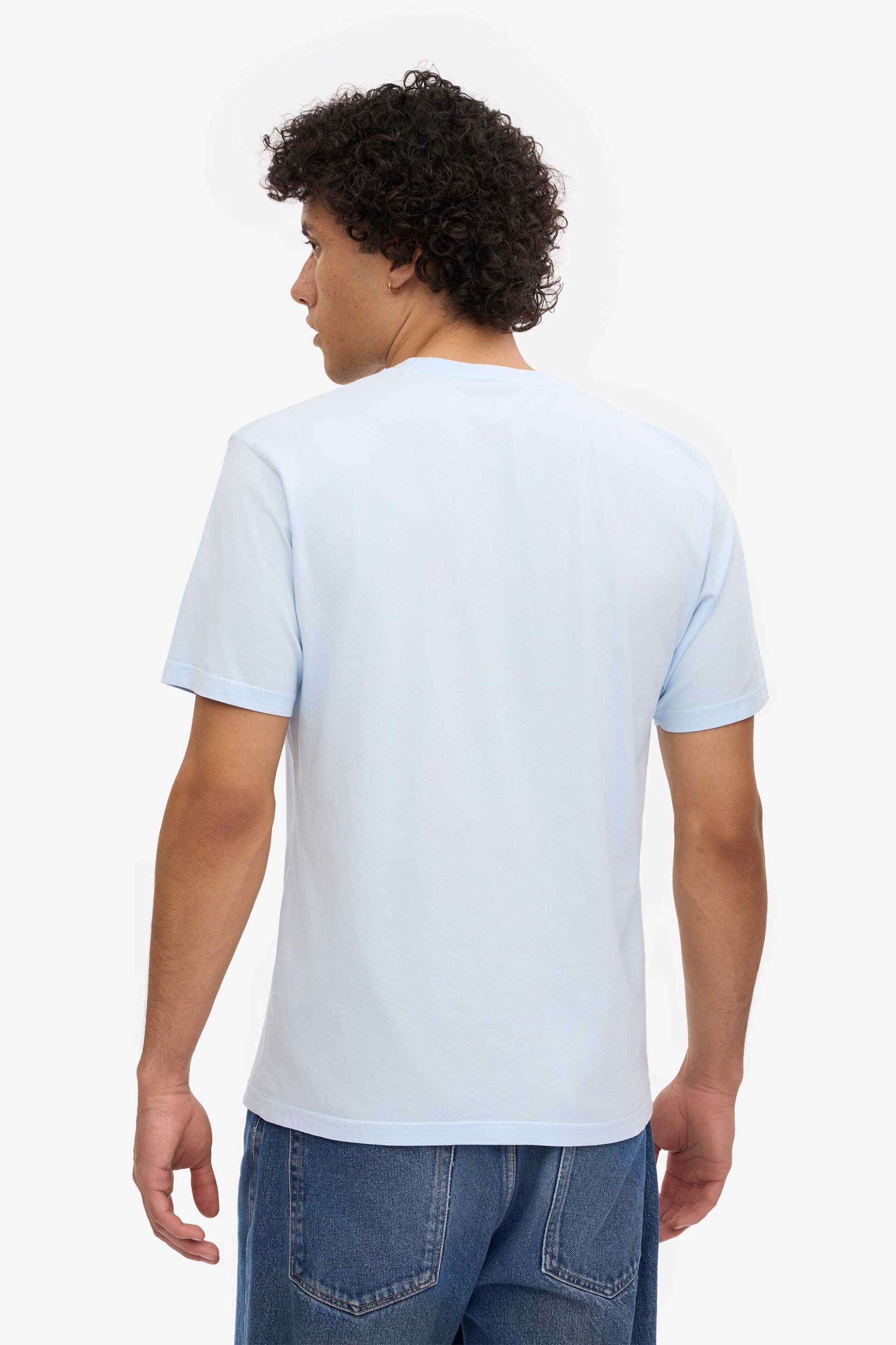 Colorful Standard Ανδρικό T-Shirt Μονόχρωμο Relaxed Fit - Cs1001 Σιελ