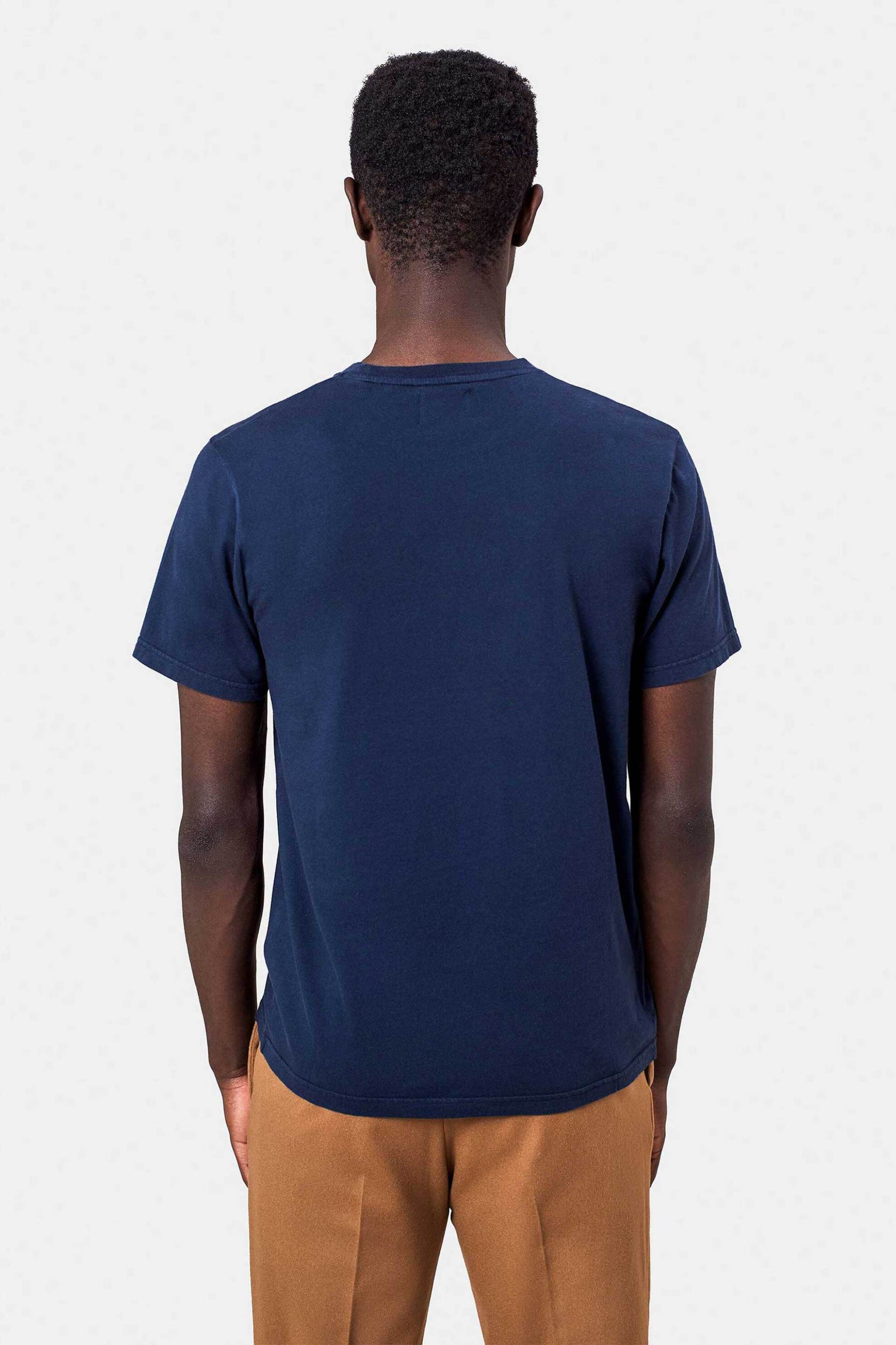 Colorful Standard ανδρικό T-shirt μονόχρωμο Relaxed Fit - CS1001 Μπλε Σκούρο φωτογραφία