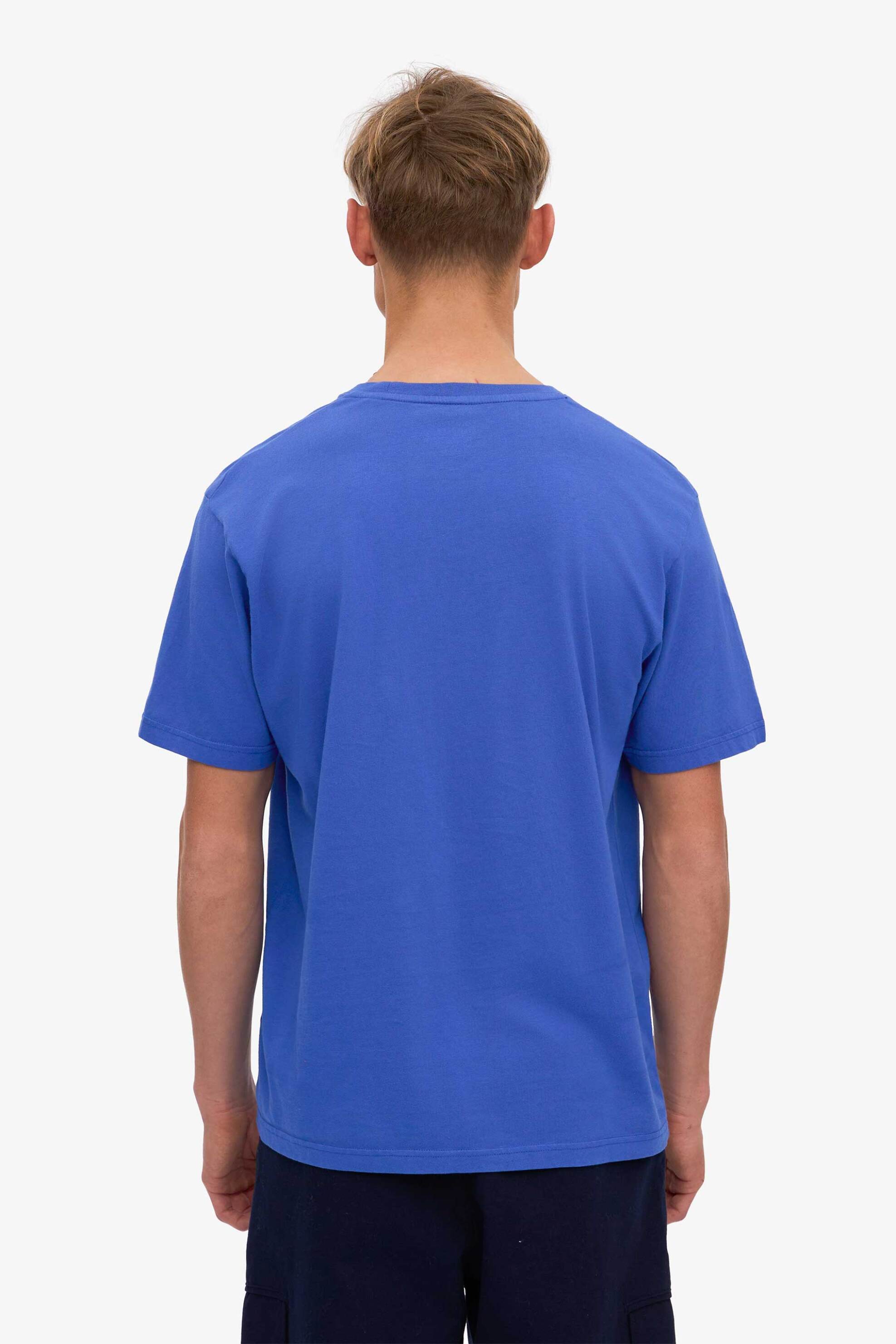 Colorful Standard ανδρικό T-shirt μονόχρωμο Relaxed Fit - CS1001 Μπλε Cobalt φωτογραφία