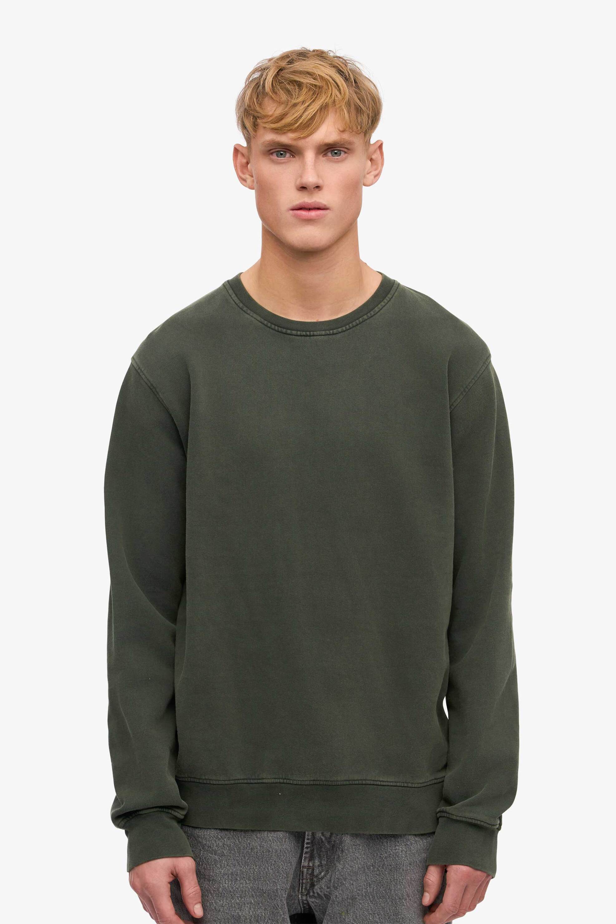 Colorful Standard ανδρική μπλούζα φούτερ μονόχρωμη Regular Fit - CS1005 Κυπαρισσί