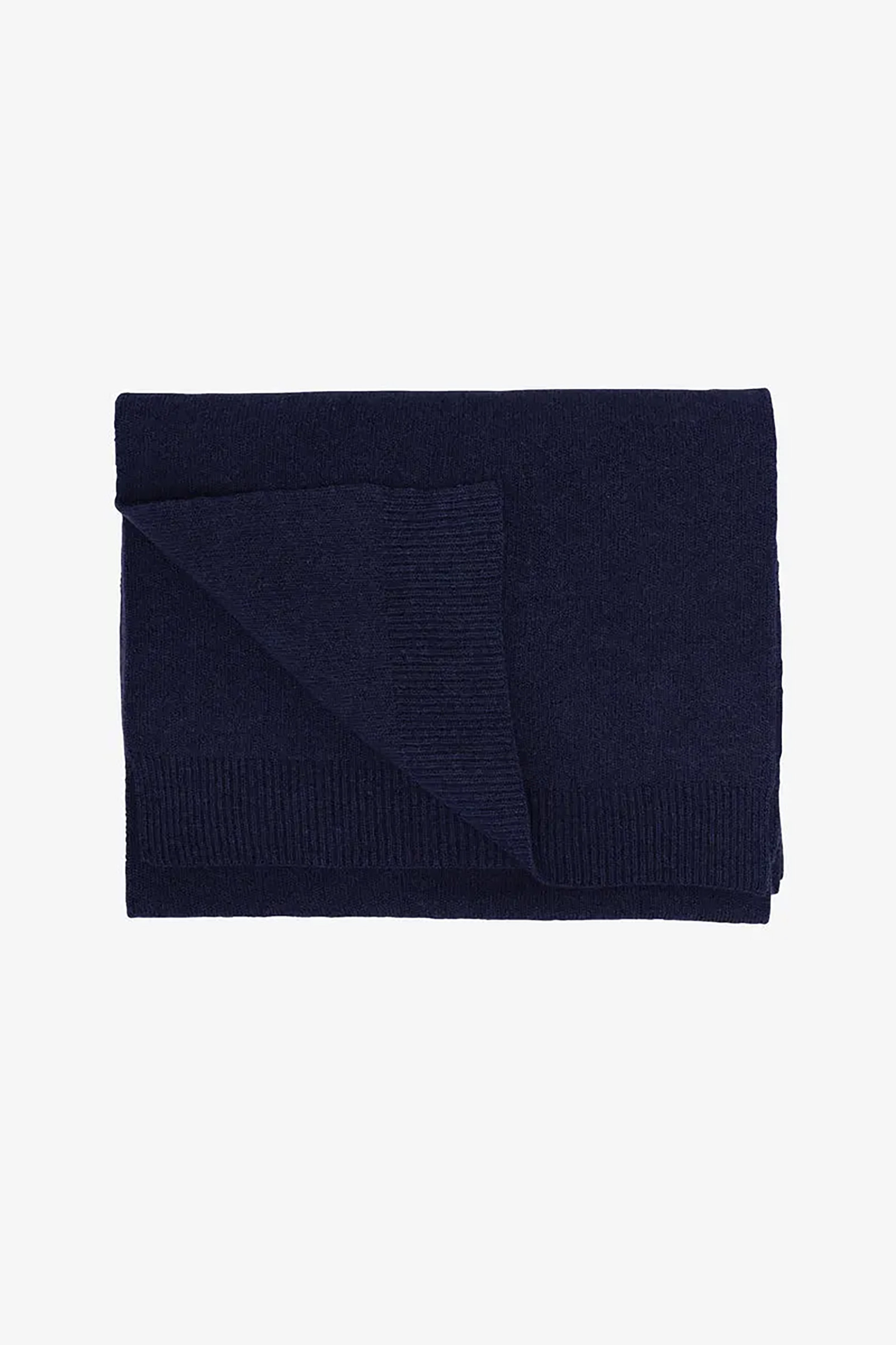 Colorful Standard ανδρικό μάλλινο κασκόλ μονόχρωμο - CS5082 Μπλε Σκούρο