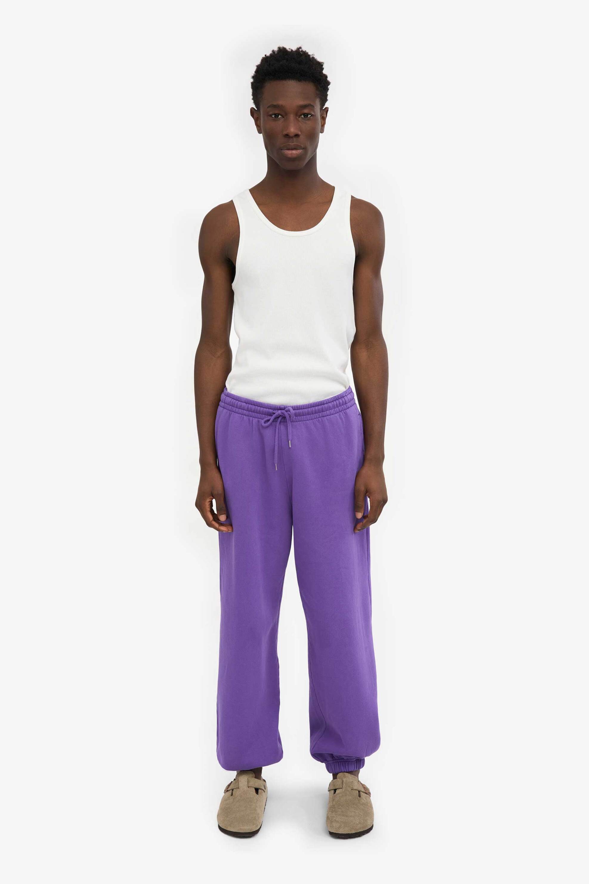 Colorful Standard ανδρικό παντελόνι φόρμας μονόχρωμο Relaxed Fit - CS1019 Μοβ