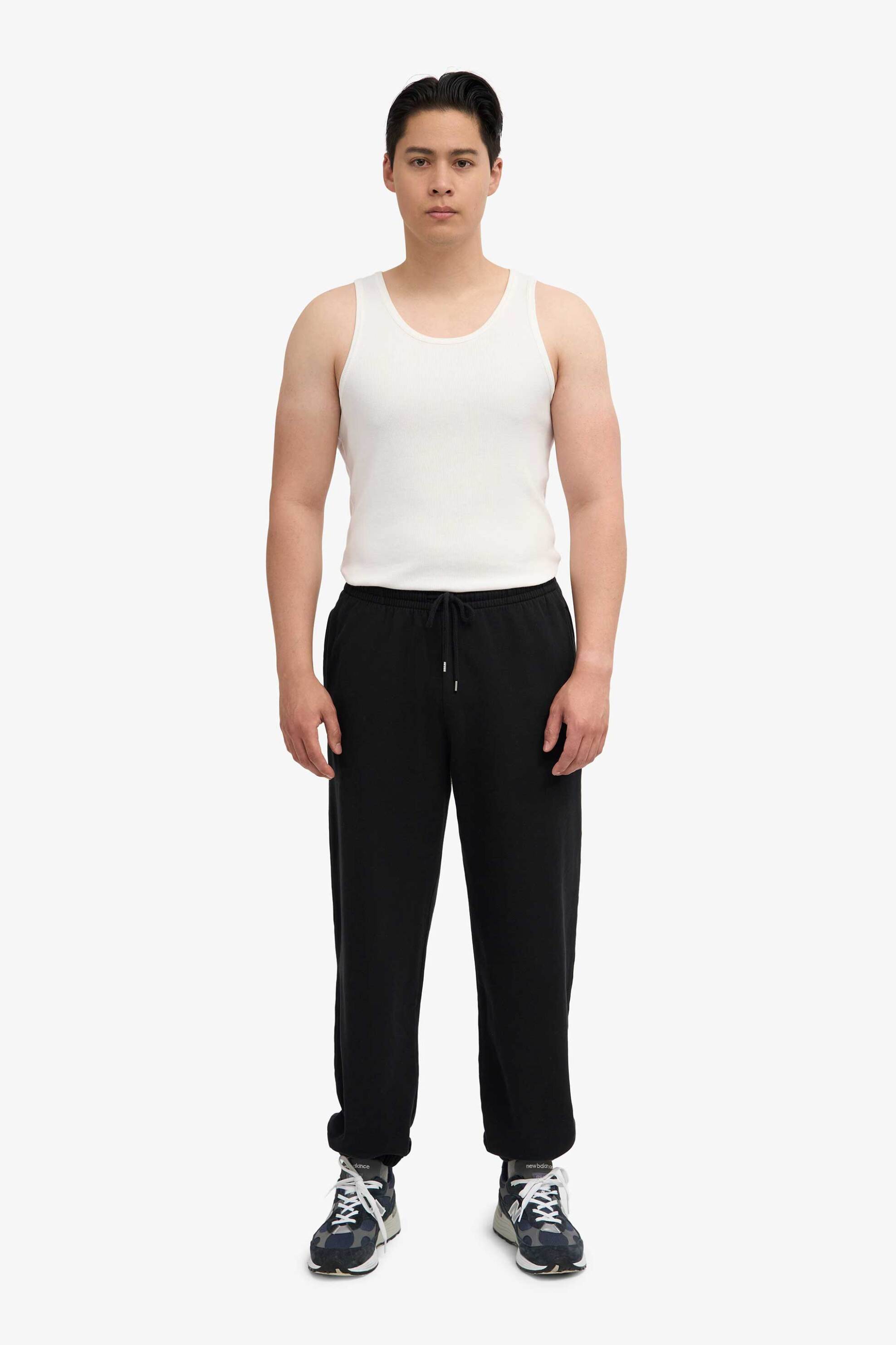 Colorful Standard ανδρικό παντελόνι φόρμας μονόχρωμο Relaxed Fit - CS1019 Μαύρο