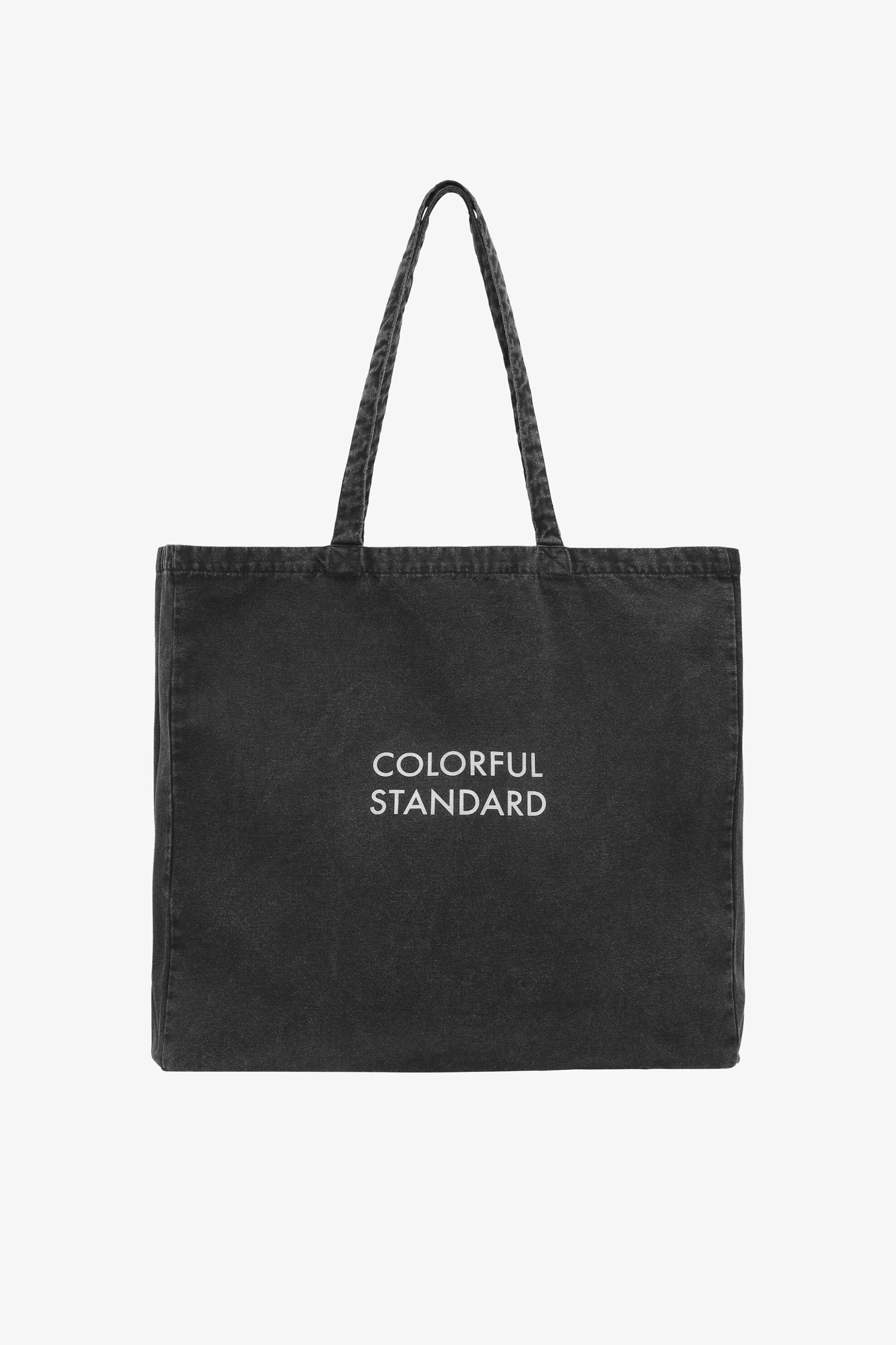 Colorful Standard unisex βαμβακερή τσάντα tote με λογότυπο - CS9056 Μαύρο