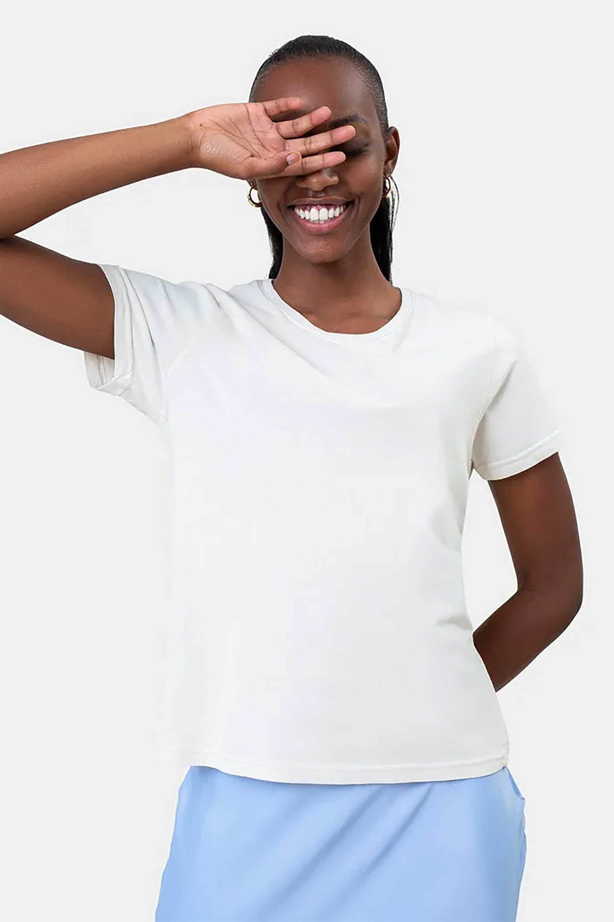 Colorful Standard γυναικείο T-shirt μονόχρωμο Regular Fit - CS2051 Λευκό