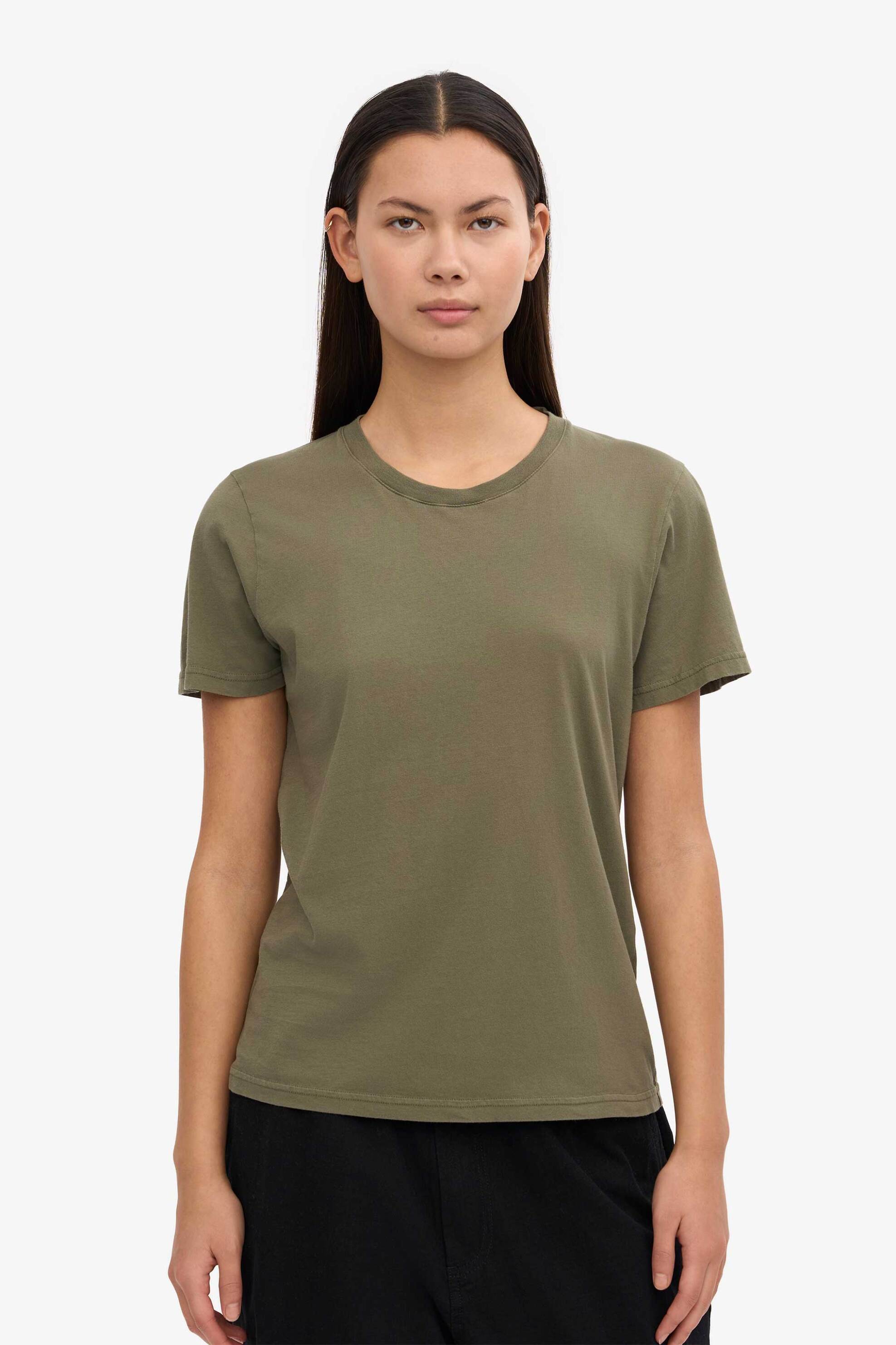 Colorful Standard γυναικείο T-shirt μονόχρωμο Regular Fit - CS2051 Λαδί