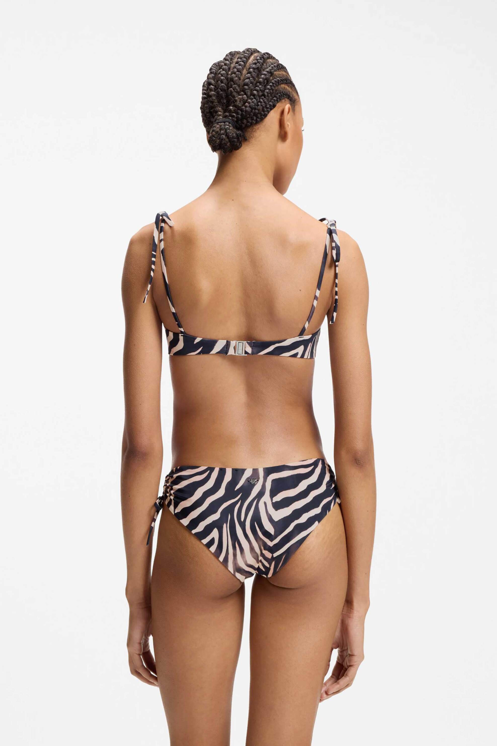 Hugo Boss γυναικείο μαγιό μπικίνι σλιπ με all-over print "Fancy" - 50561305 Ασπρόμαυρο