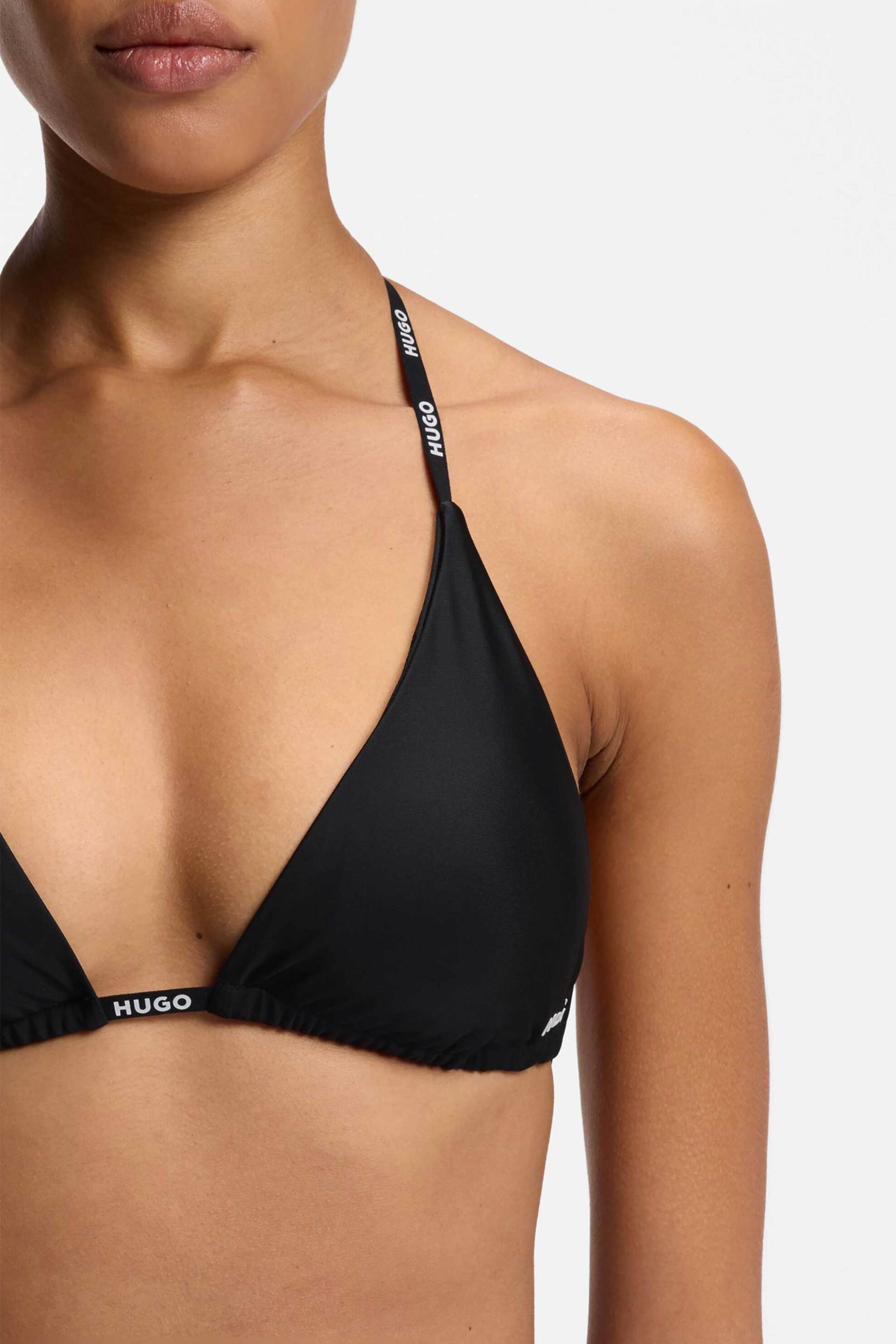 Hugo Boss γυναικείο μαγιό μπικίνι τοπ triangle με logo print Slim Fit - 50555596 Μαύρο φωτογραφία