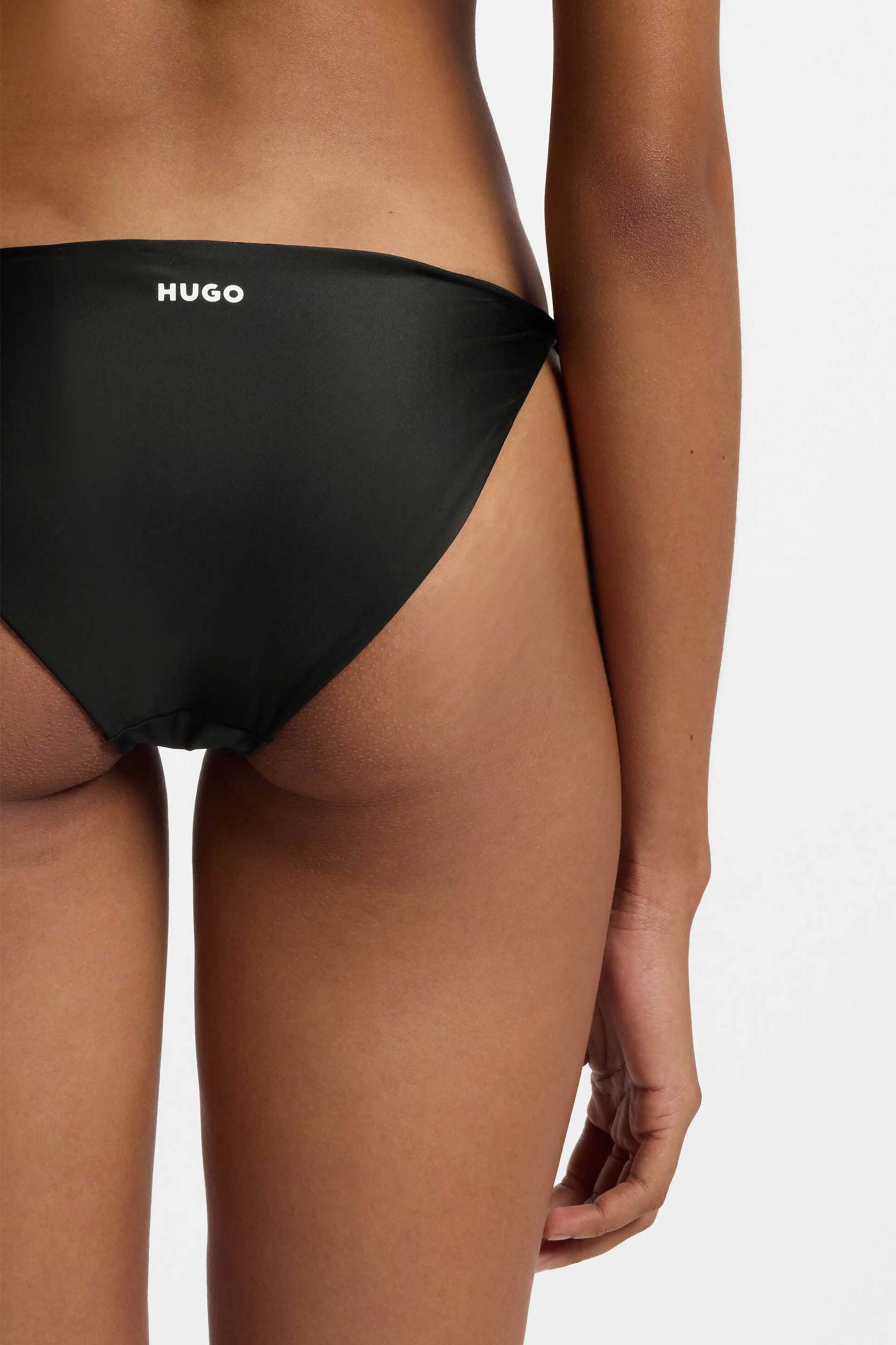 Hugo Boss γυναικείο μαγιό μπικίνι σλιπ με logo print - 50555671 Μαύρο