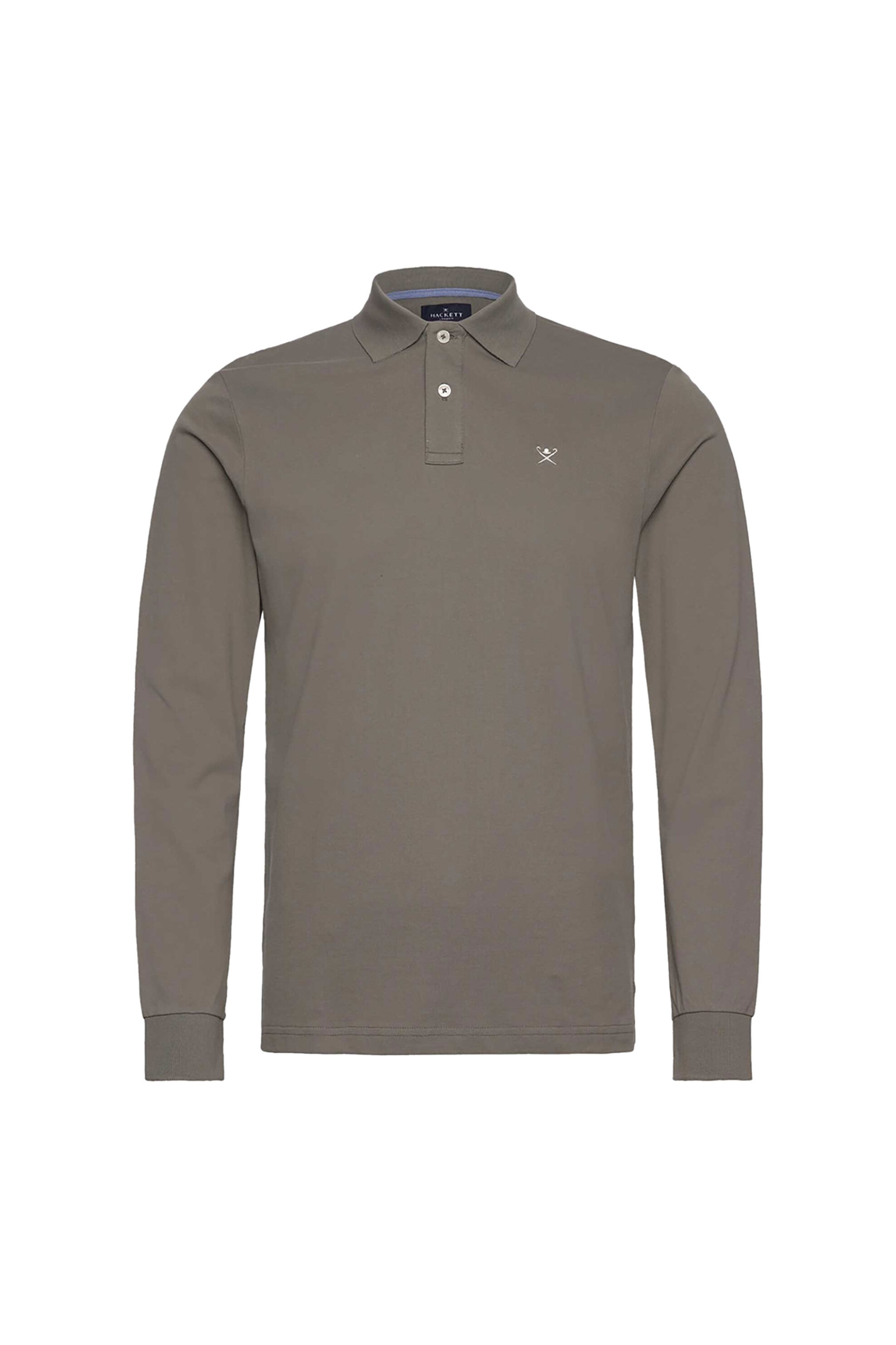 Hackett ανδρική πόλο μπλούζα πικέ με κεντημένο λογότυπο Slim Fit - HM550887 Λαδί