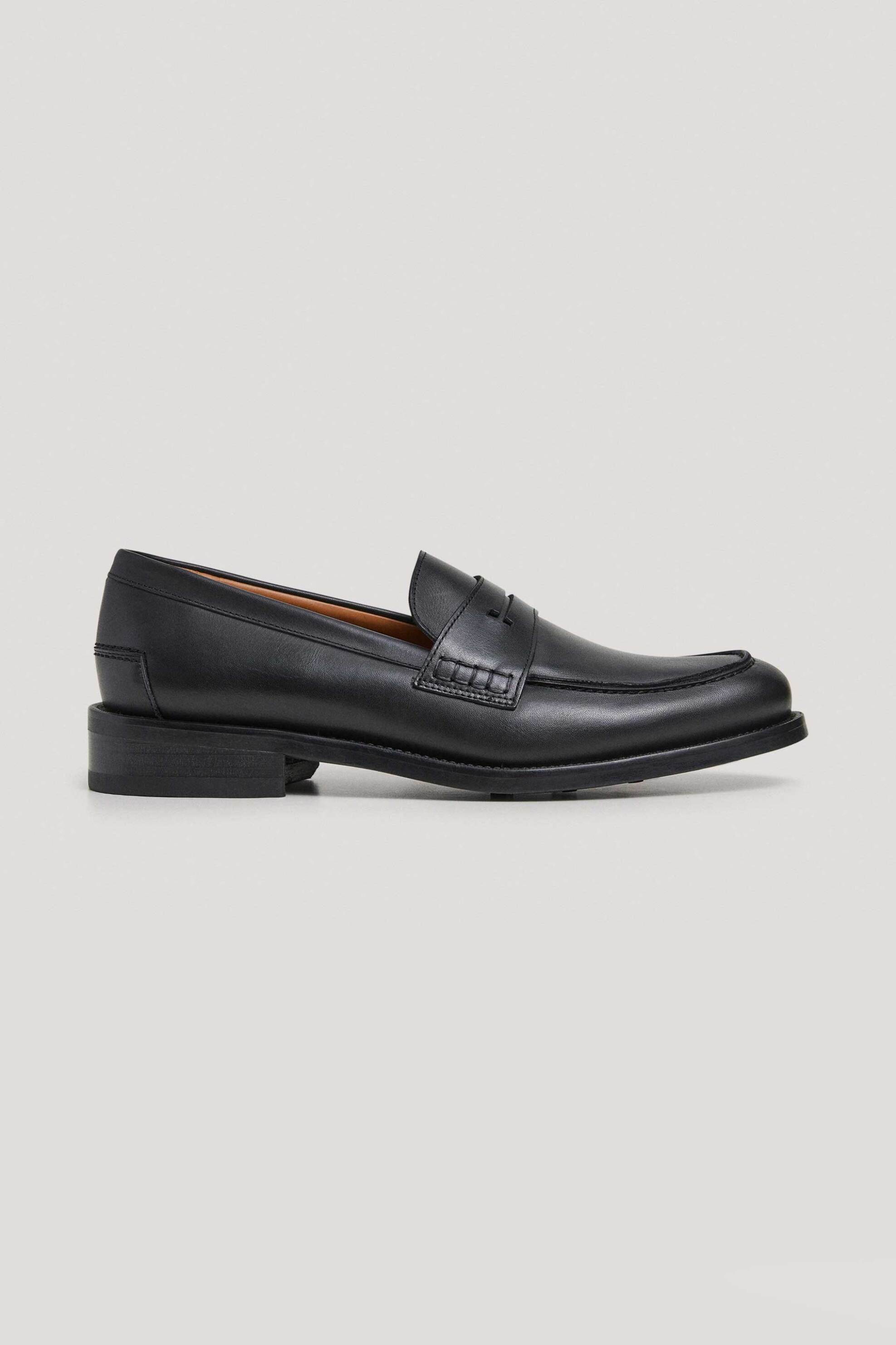 Hackett ανδρικά δερμάτινα loafers "Jame Sign" - HMS21427 Μαύρο