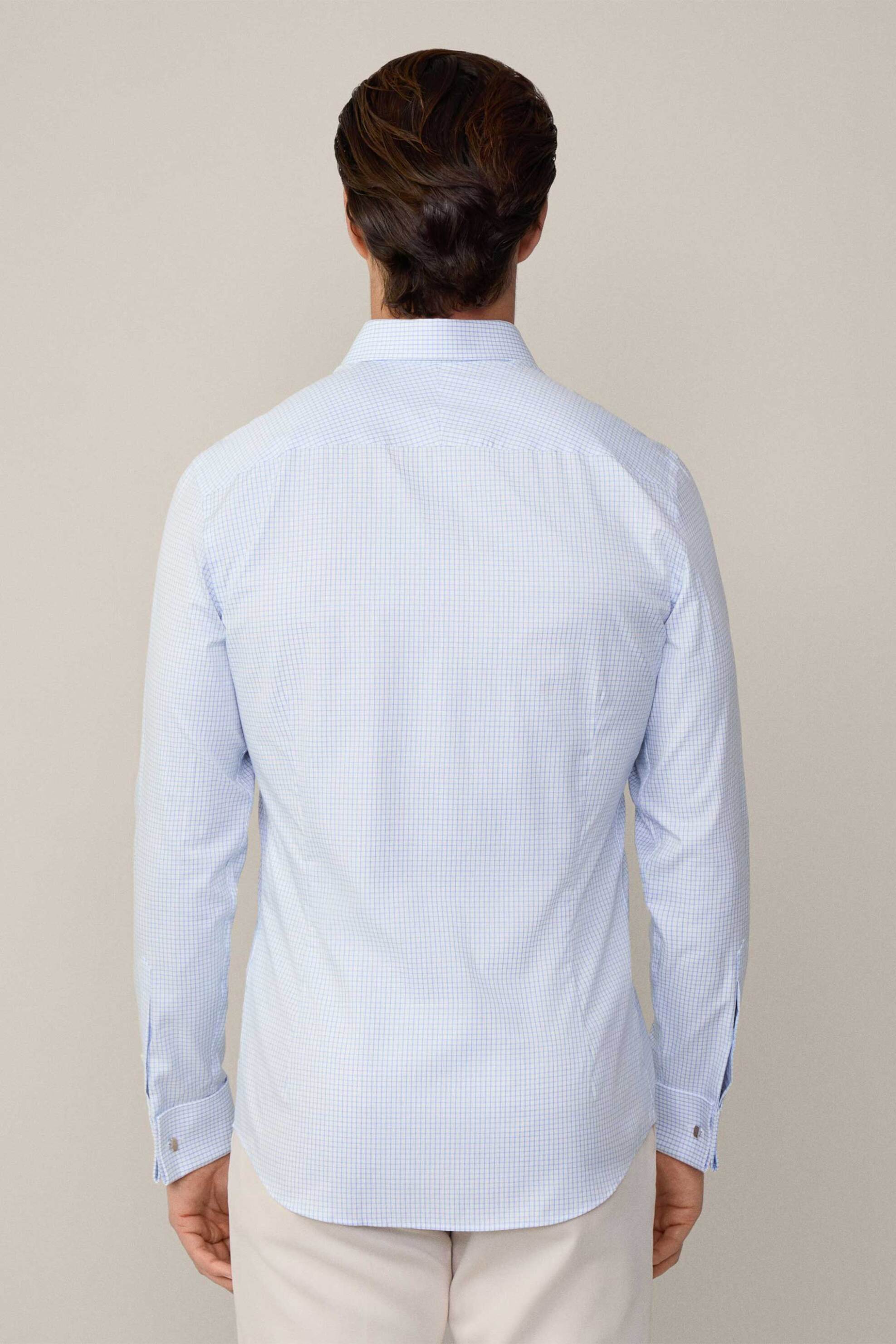 Hackett ανδρικό πουκάμισο με καρό σχέδιο Tailored Fit - HM3010098 Μπλε Ανοιχτό φωτογραφία