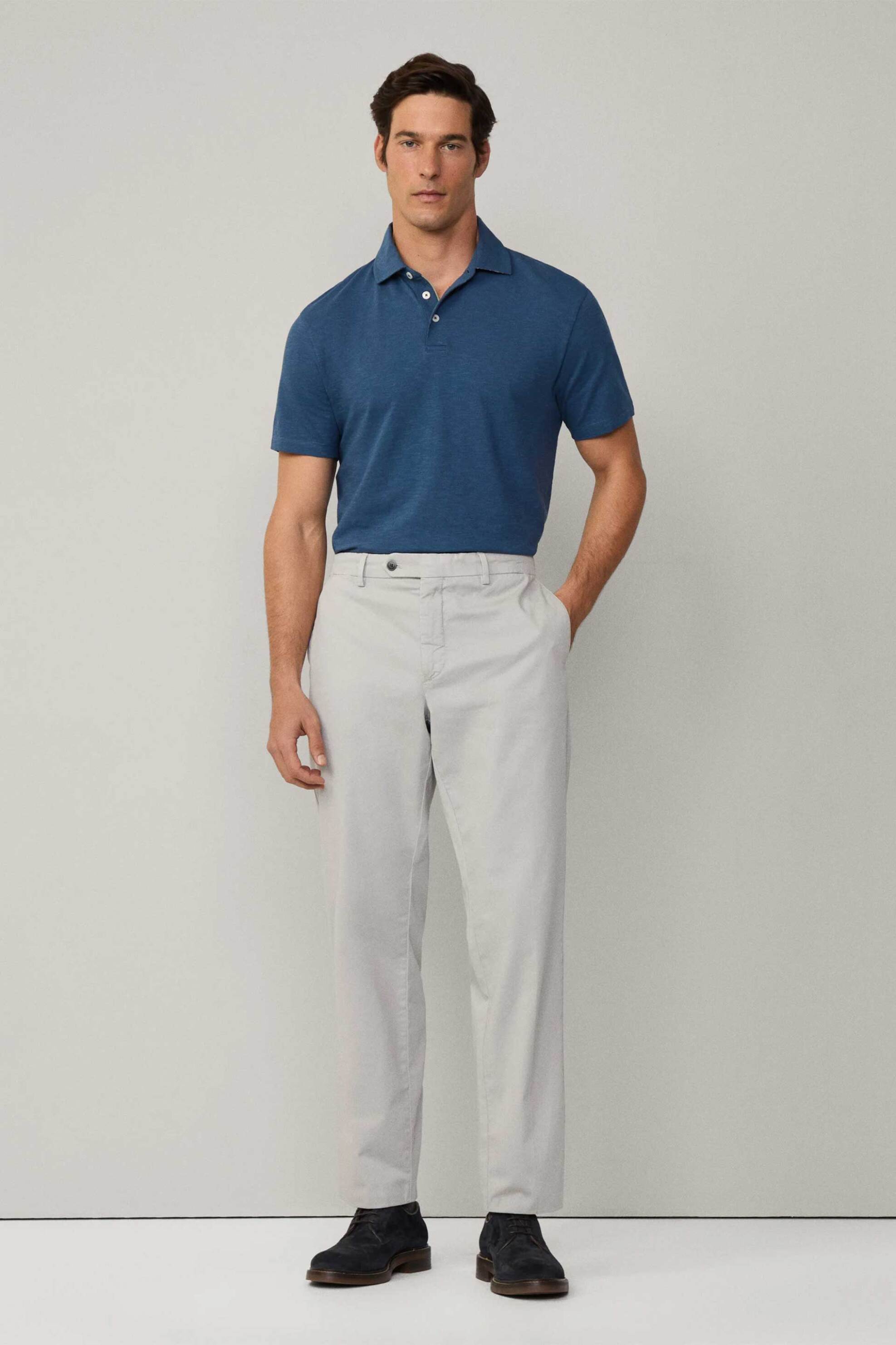 Hackett ανδρικό παντελόνι chino Classic Fit - HM212697R Γκρι