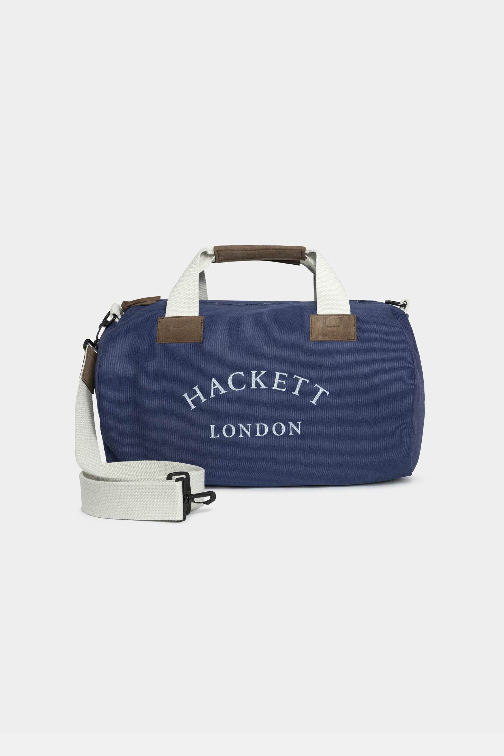 HACKETT Hackett ανδρικό σακ βουαγιάζ με λογότυπο - HM413585 Μπλε Σκούρο