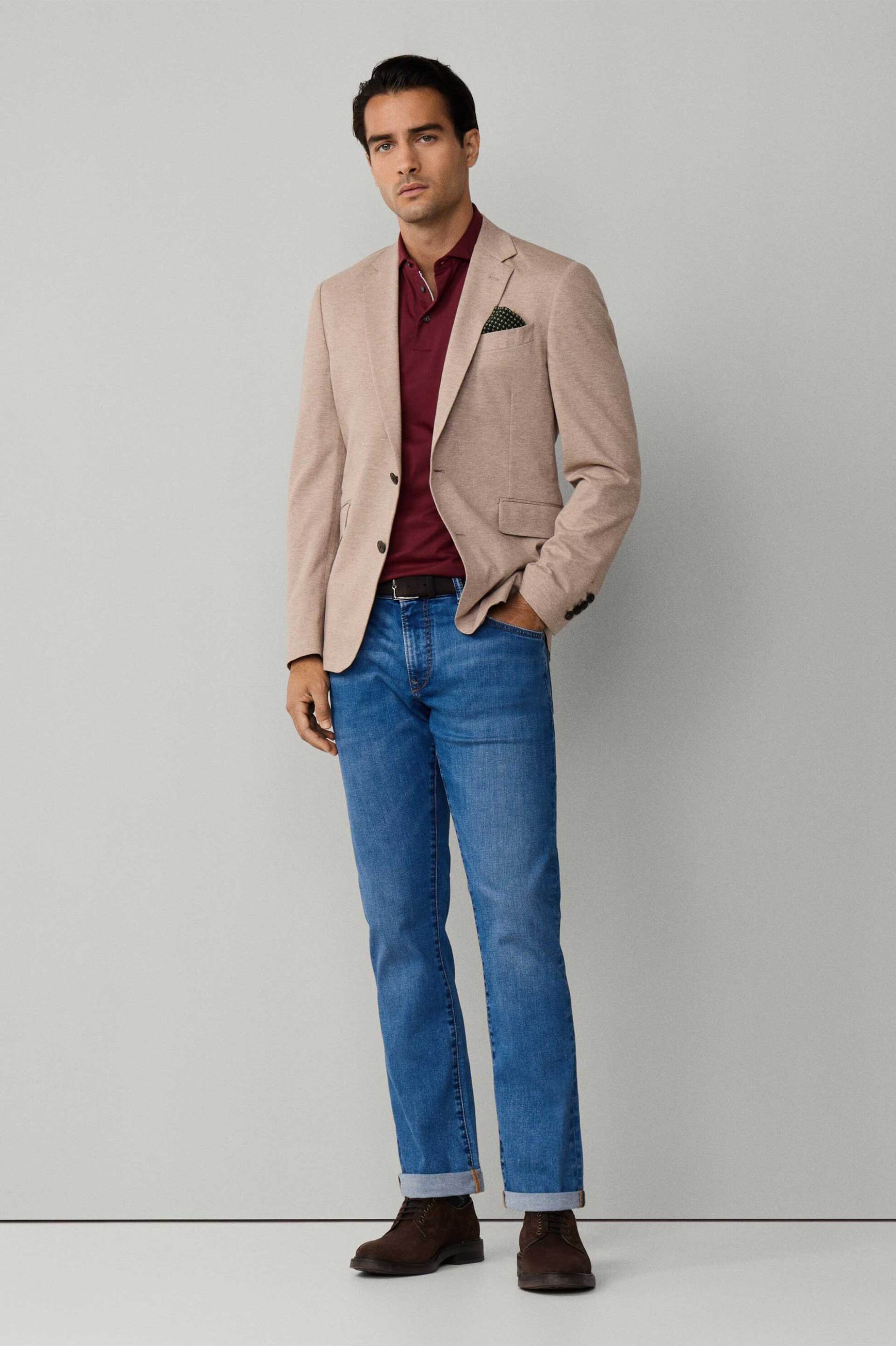 Hackett ανδρικό τζιν παντελόνι πεντάτσεπο Slim Fit - HM212709R Denim Blue