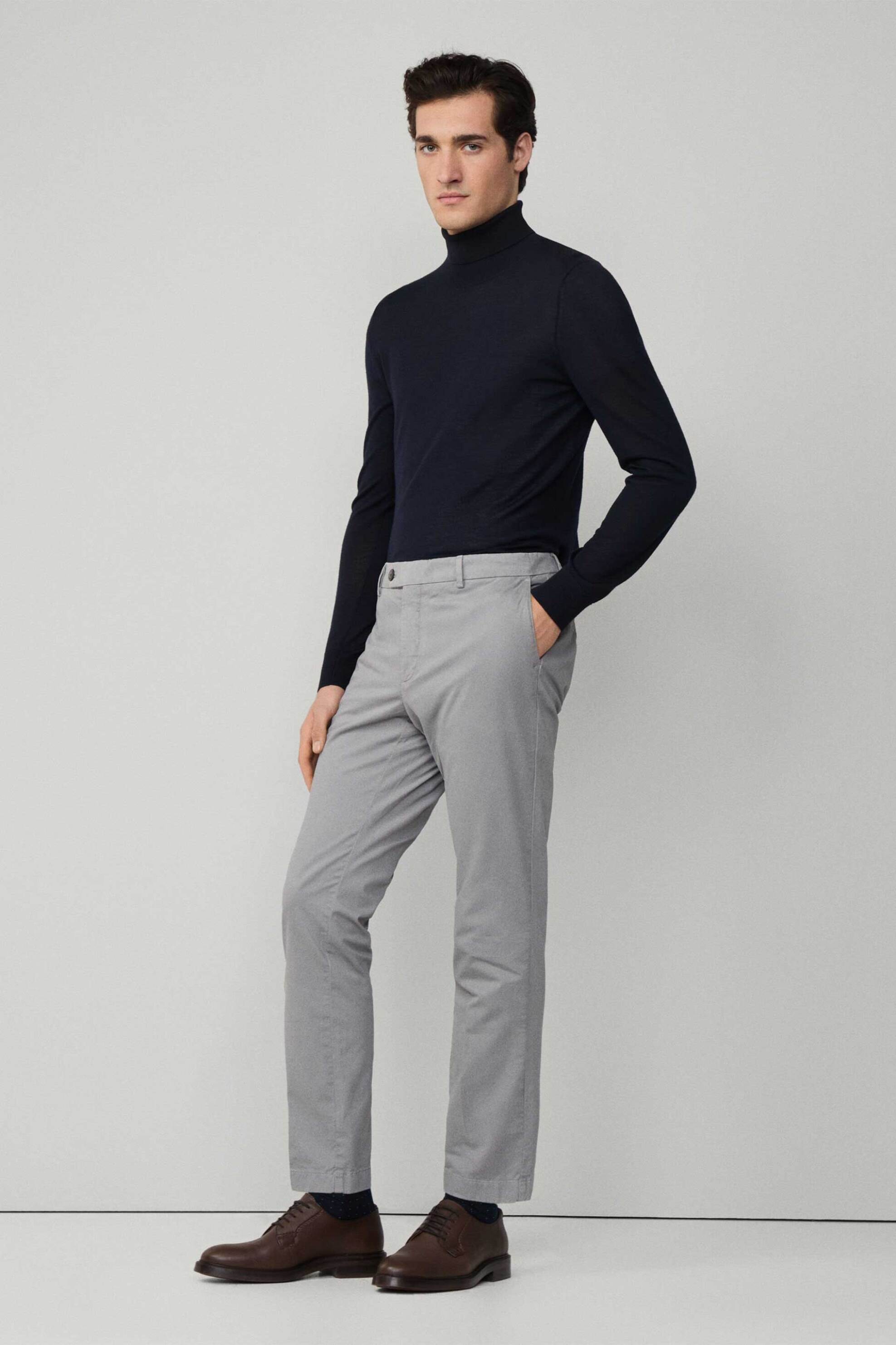 Hackett ανδρικό παντελόνι chino μονόχρωμο Slim Fit - HM212719R Γκρι