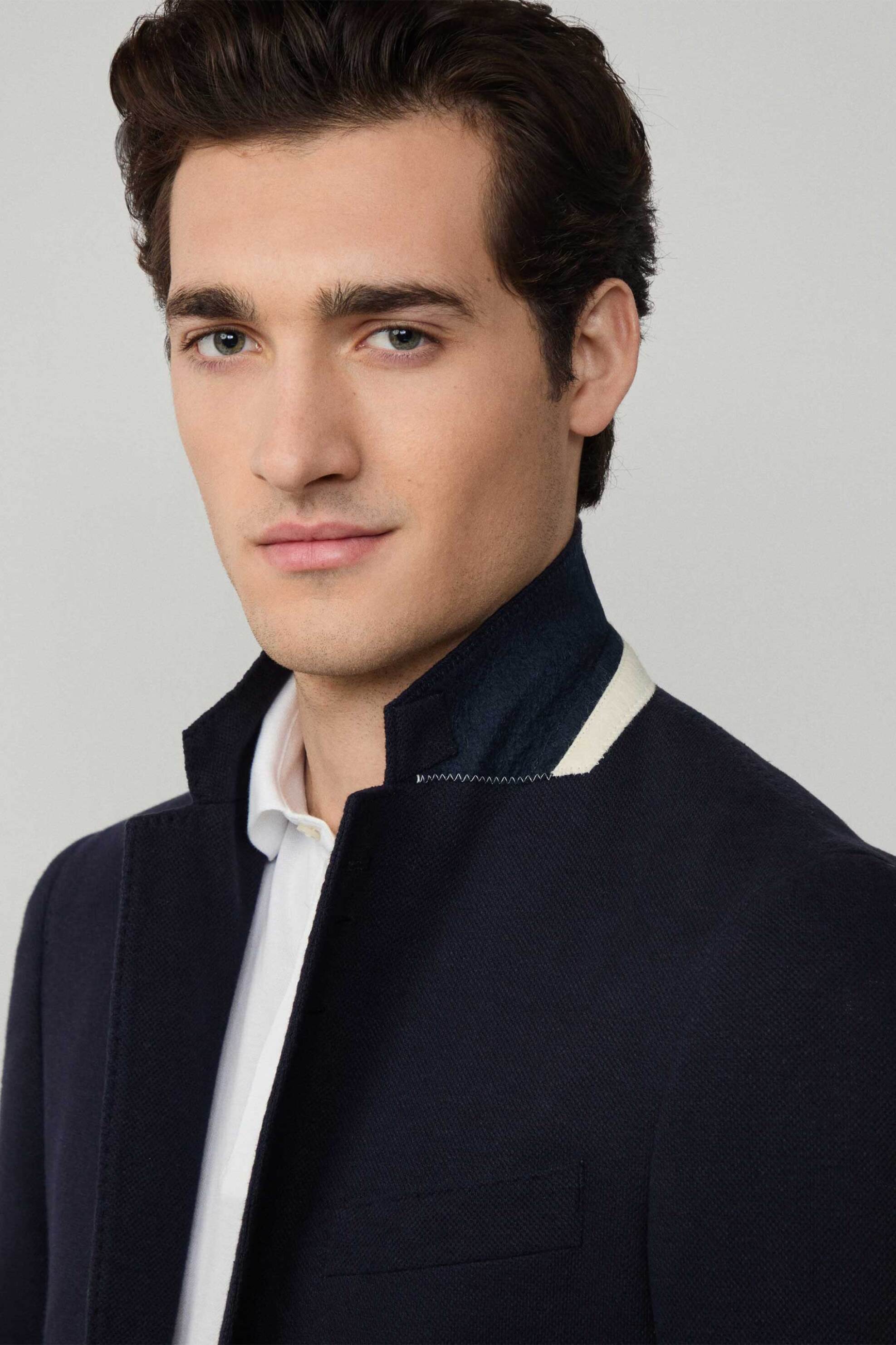 Hackett ανδρικό σακάκι πικέ μονόχρωμο - HM4400068R Μπλε Σκούρο φωτογραφία