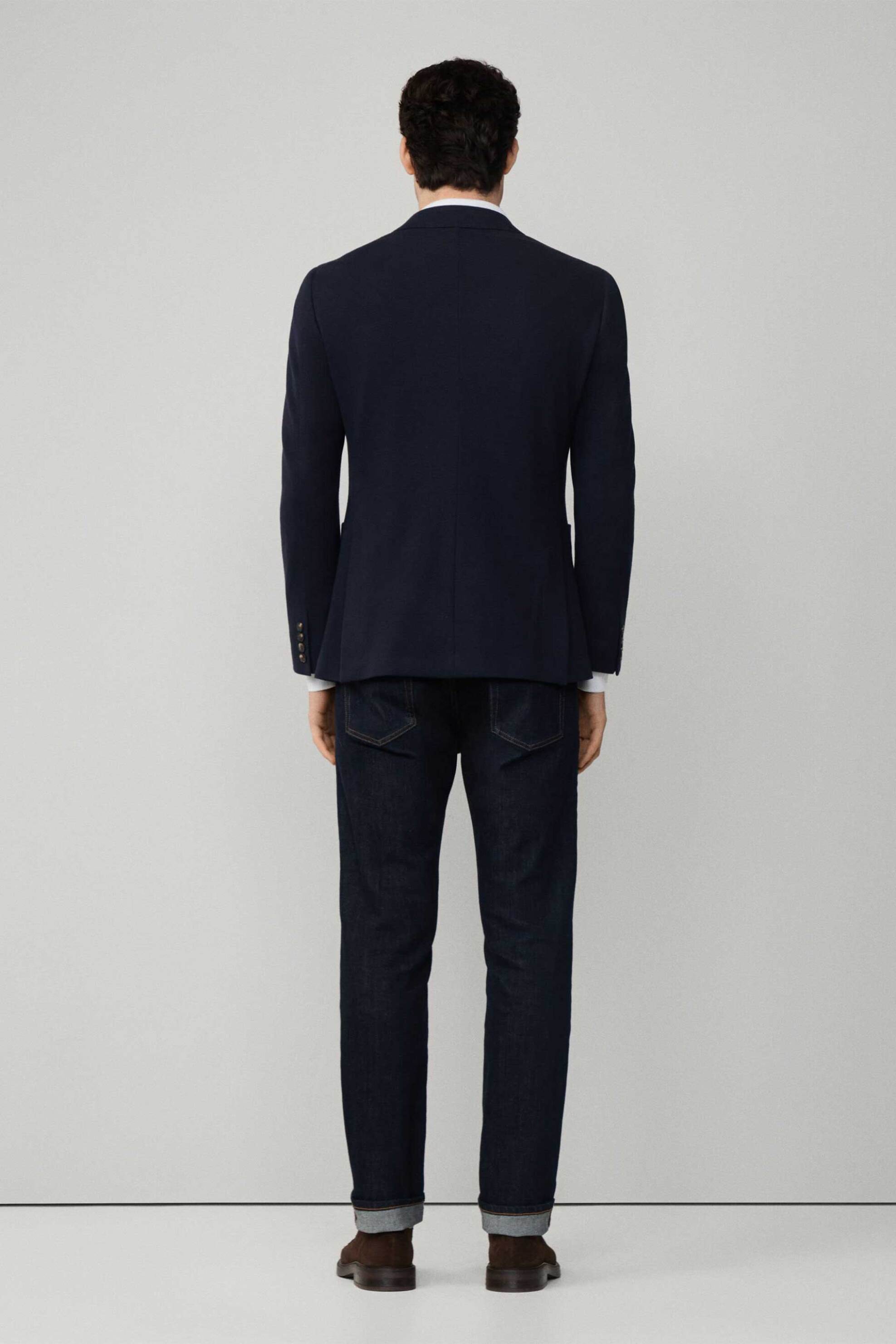 Hackett ανδρικό σακάκι πικέ μονόχρωμο - HM4400068R Μπλε Σκούρο φωτογραφία