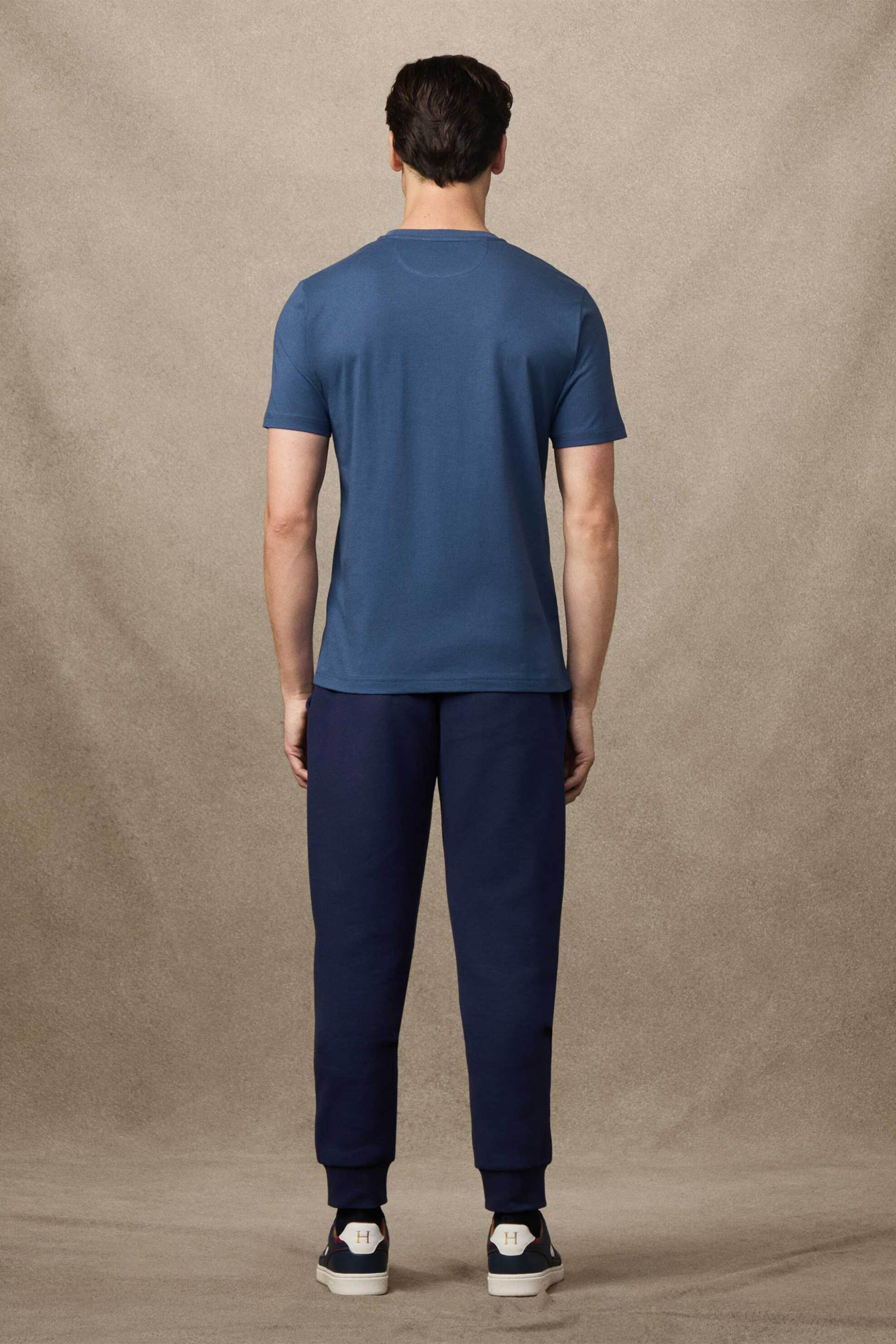 Hackett ανδρικό T-shirt με monogram print Classic Fit - HM5000002 Μπλε Σκούρο φωτογραφία