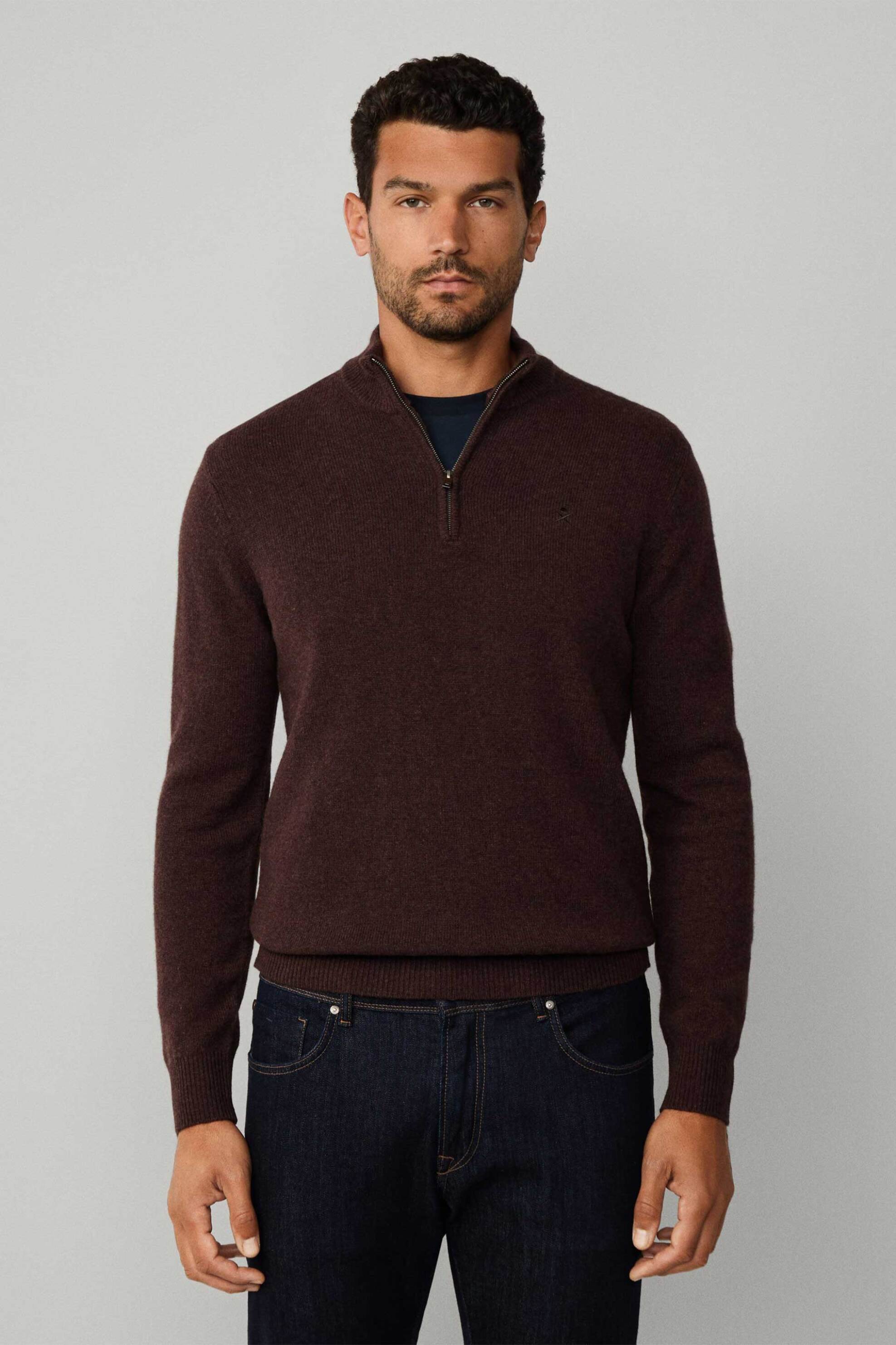 Hackett ανδρικό μάλλινο πουλόβερ Regular Fit - HM7000078 Καφέ