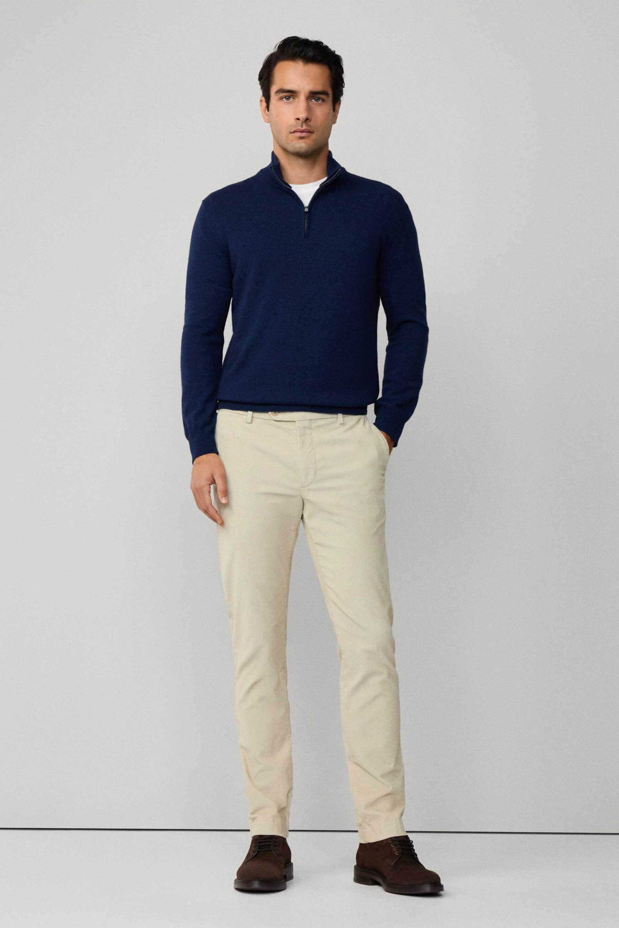 Hackett ανδρικό παντελόνι chino κοτλέ Slim Fit - HM2100019R Λευκό