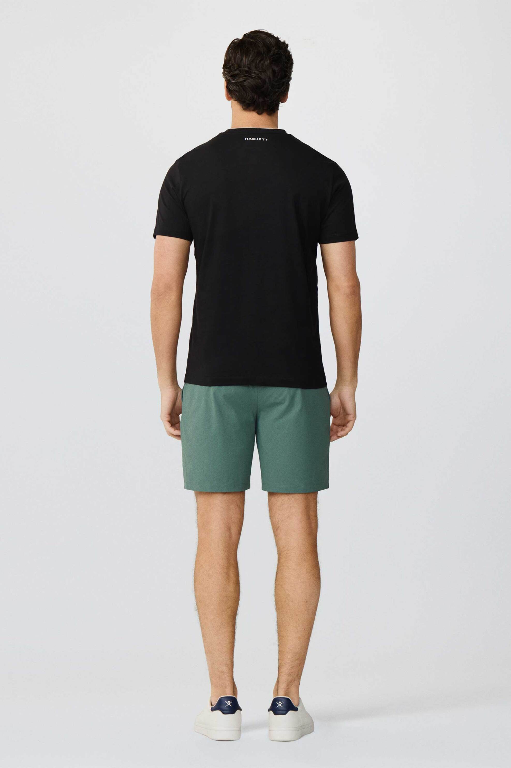 Hackett Ανδρικό T-Shirt με Λογότυπο Classic Fit - Hm5000103 Μαύρο