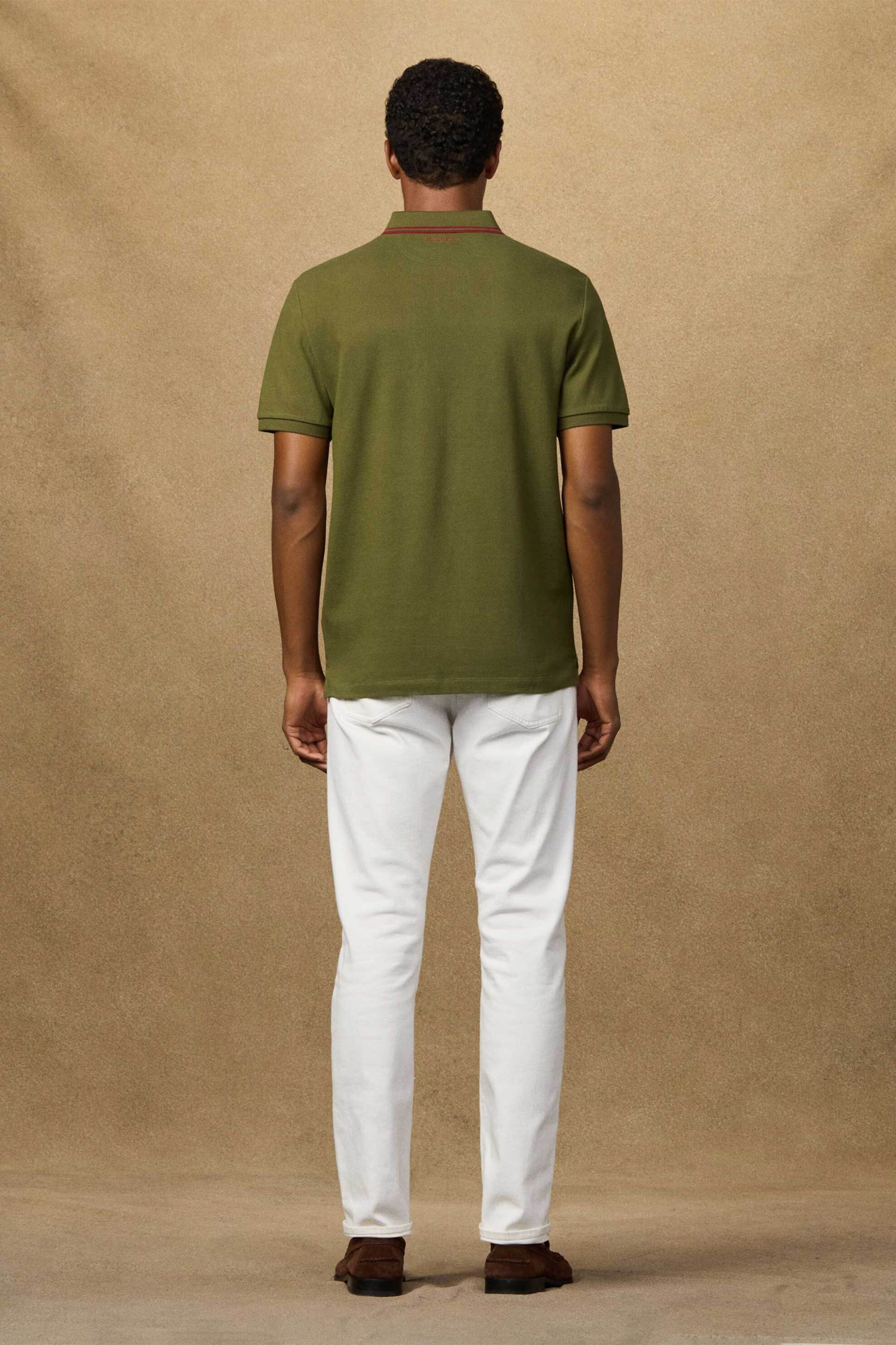Hackett Ανδρική Μπλούζα Πόλο Πικέ με Logo Patch Classic Fit - Hm5600082 Πράσινο