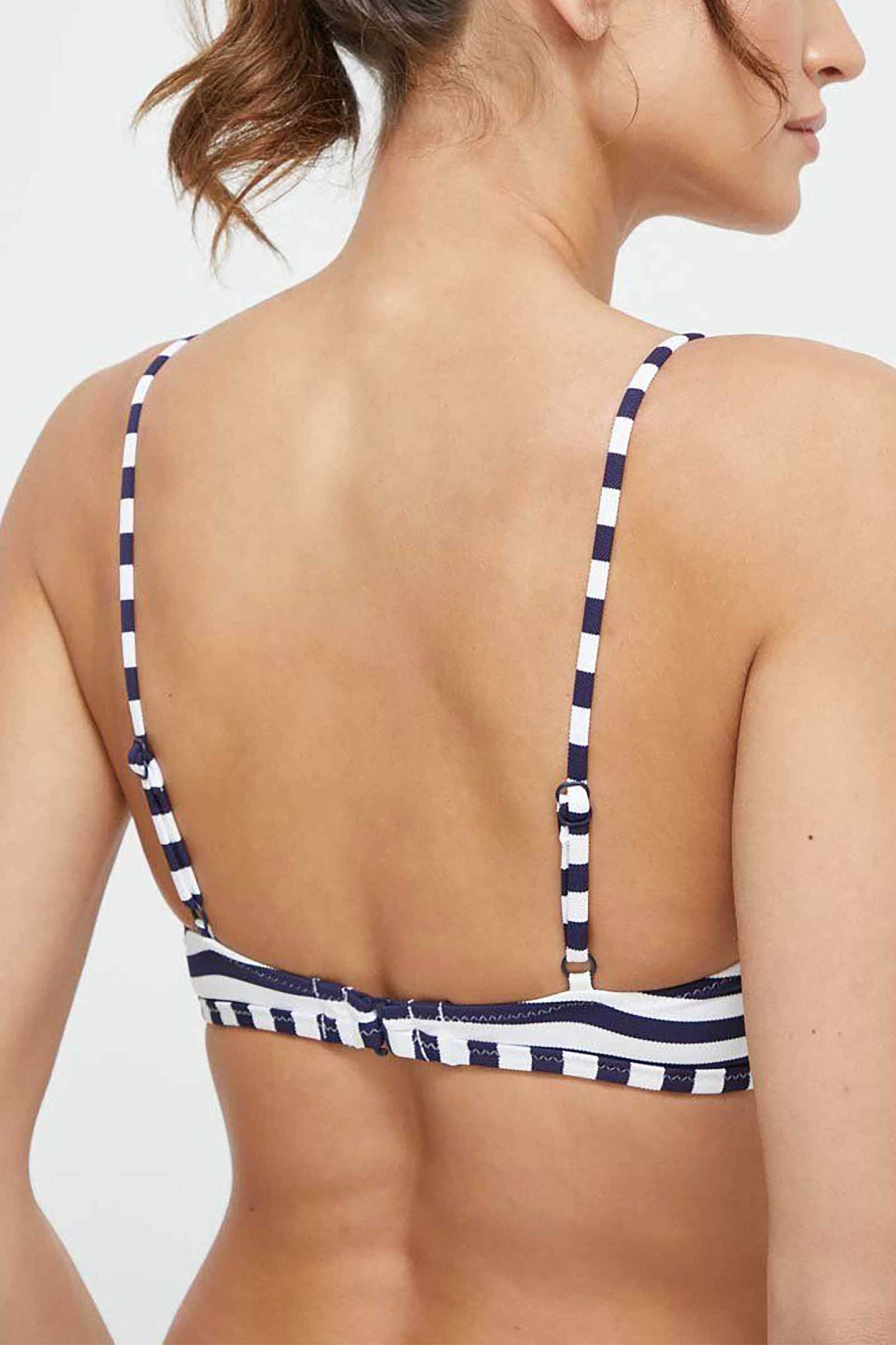 Lauren Ralph Lauren γυναικείο μαγιό μπικίνι τοπ τρίγωνο με ριγέ σχέδιο - 21251336-WHN