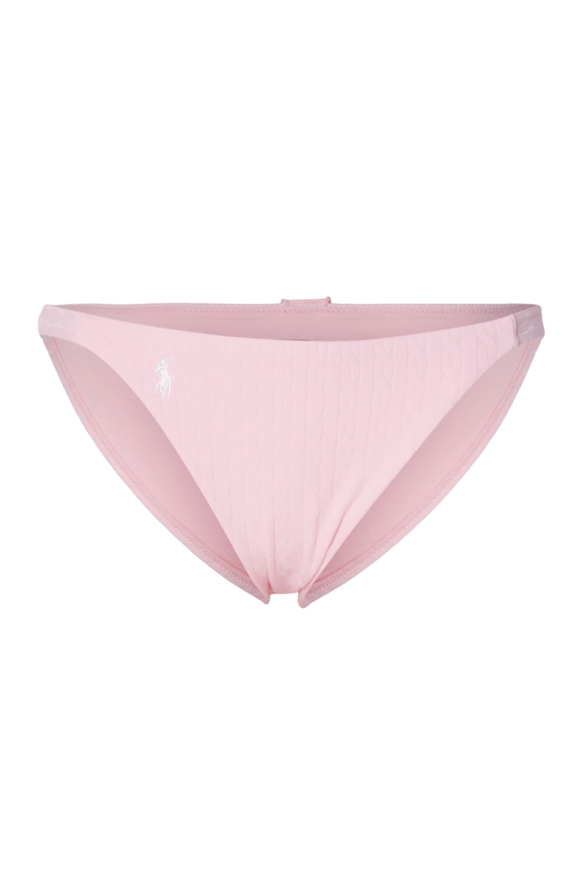 Lauren Ralph Lauren γυναικείο μαγιό μπικίνι σλιπ με cable pattern και λογότυπο - 21471450-FMG Ροζ