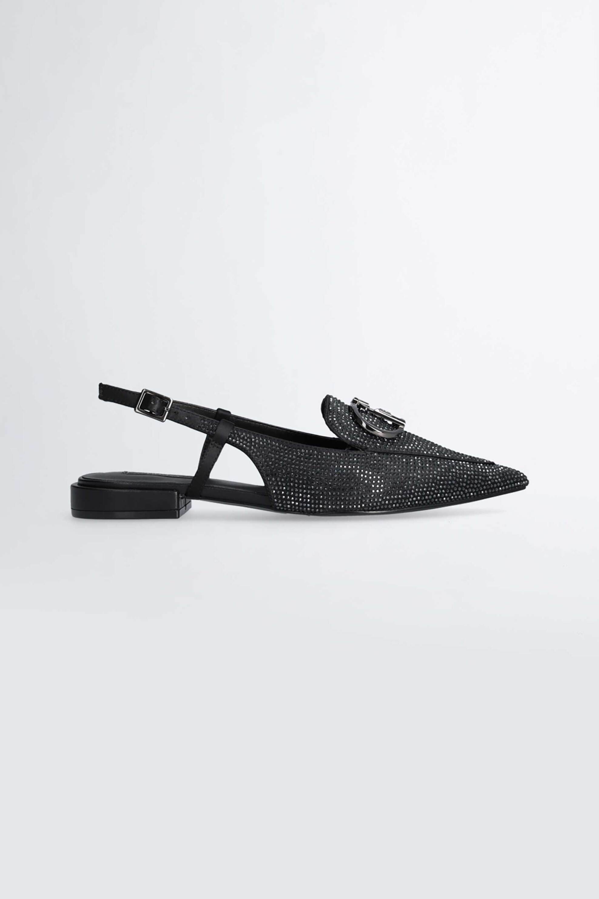 LIU JO Liu Jo γυναικείες slingback μπαλαρίνες με στρας - SF4185TX001 Μαύρο