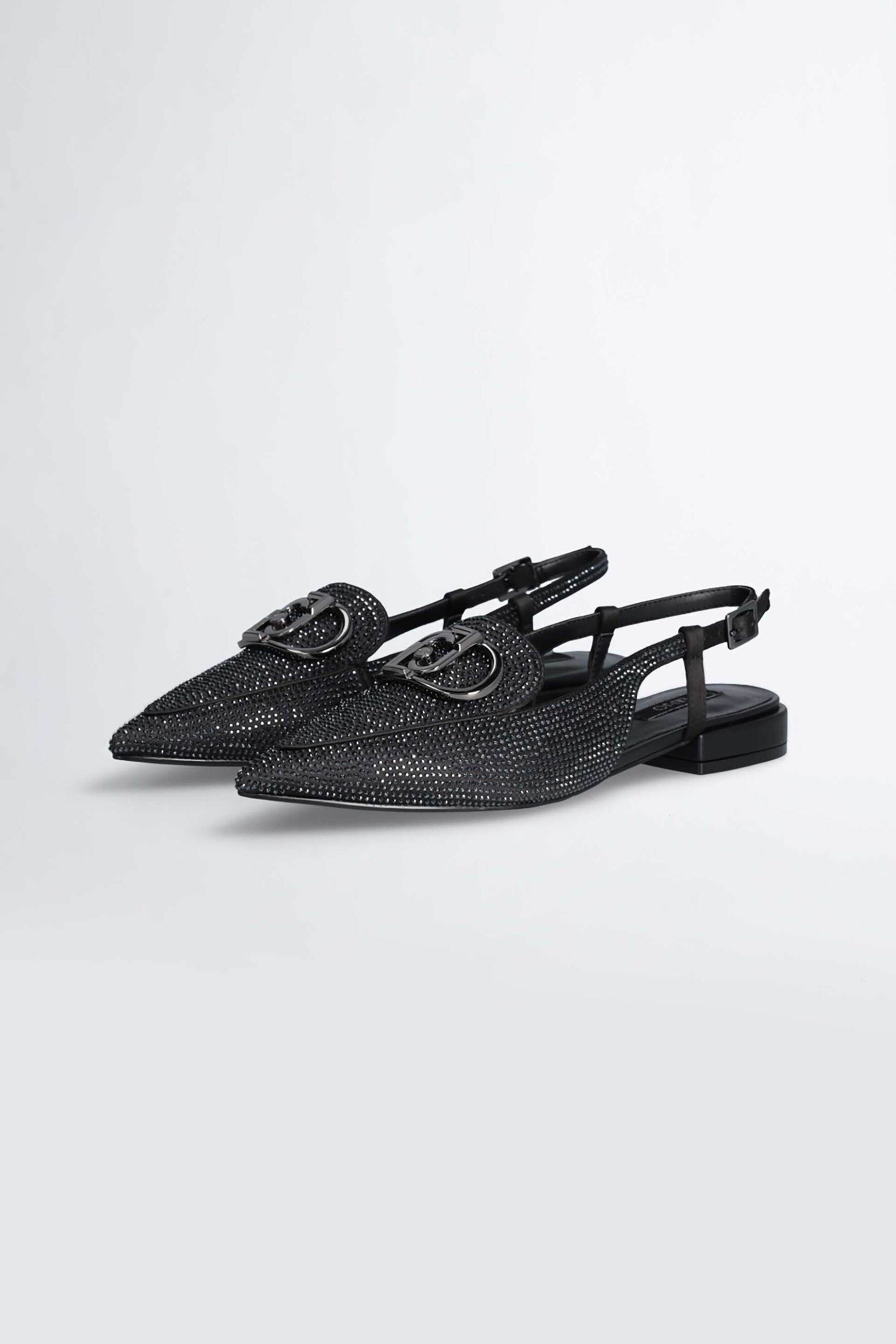 Liu Jo γυναικείες slingback μπαλαρίνες με στρας - SF4185TX001 Μαύρο φωτογραφία