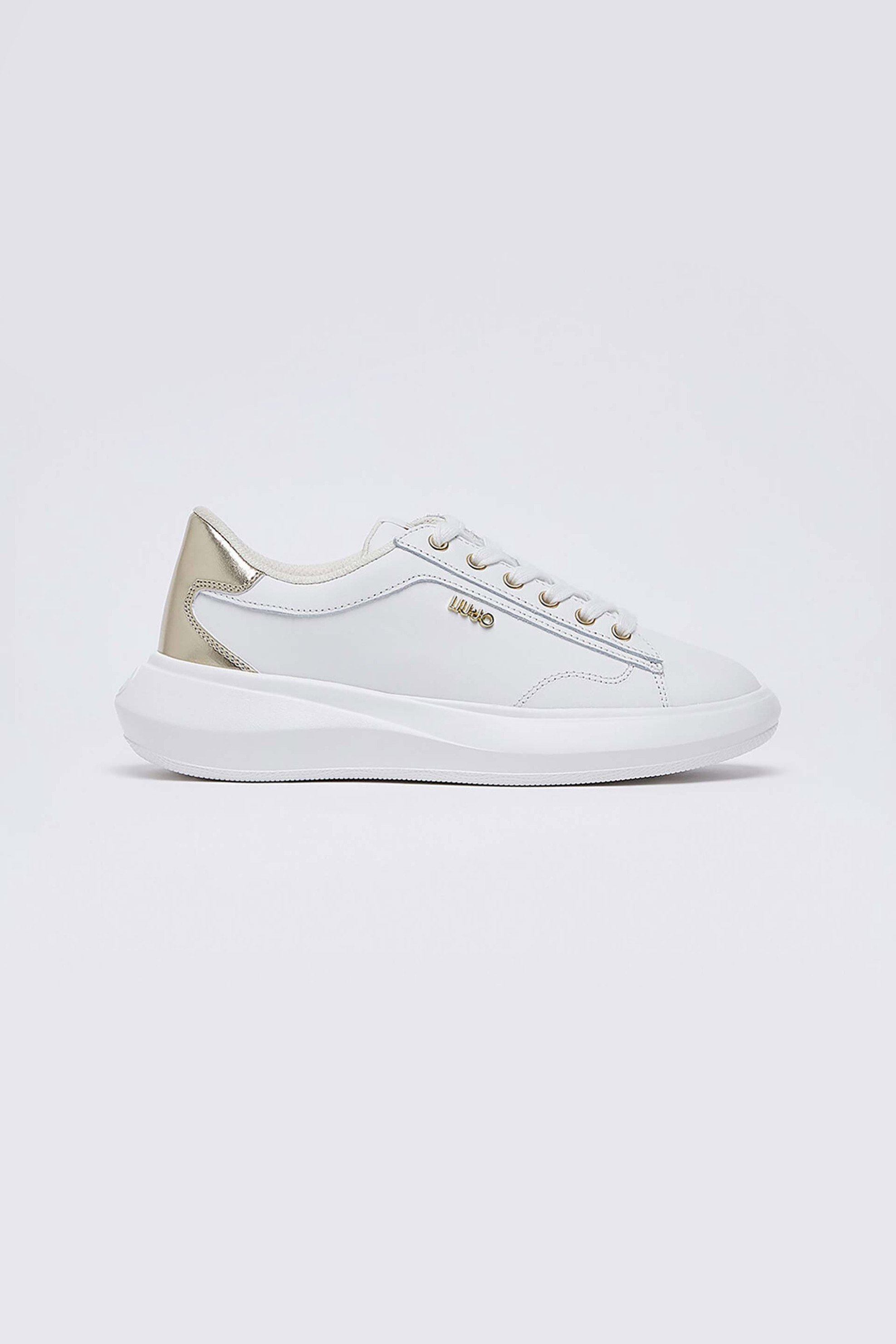 Liu Jo γυναικεία sneakers με χρυσές λεπτομέρειες - BA6069PX026 Λευκό
