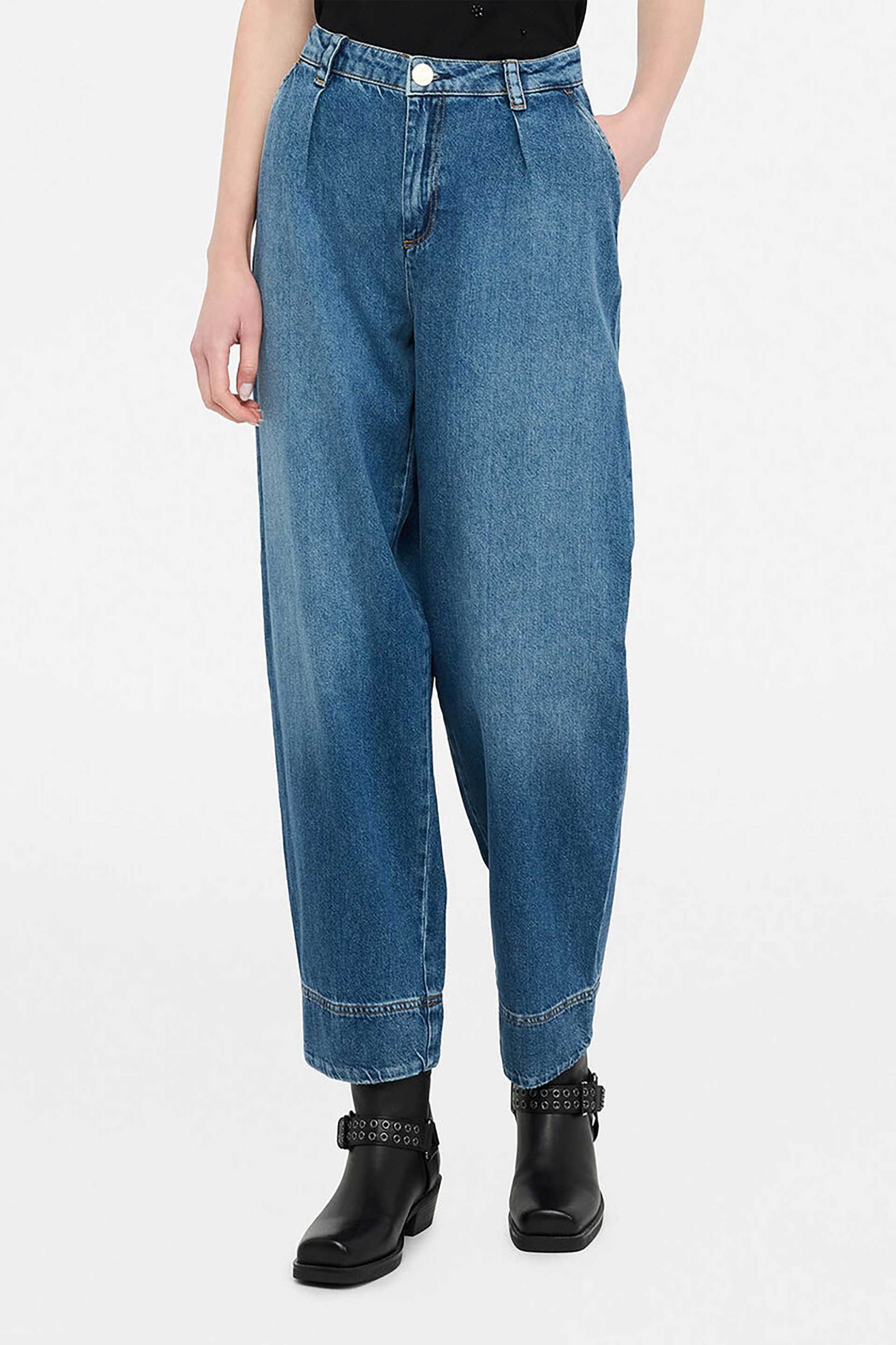 Liu Jo γυναικείo τζιν παντελόνι Straight Leg - CF5108D5026 Denim Blue