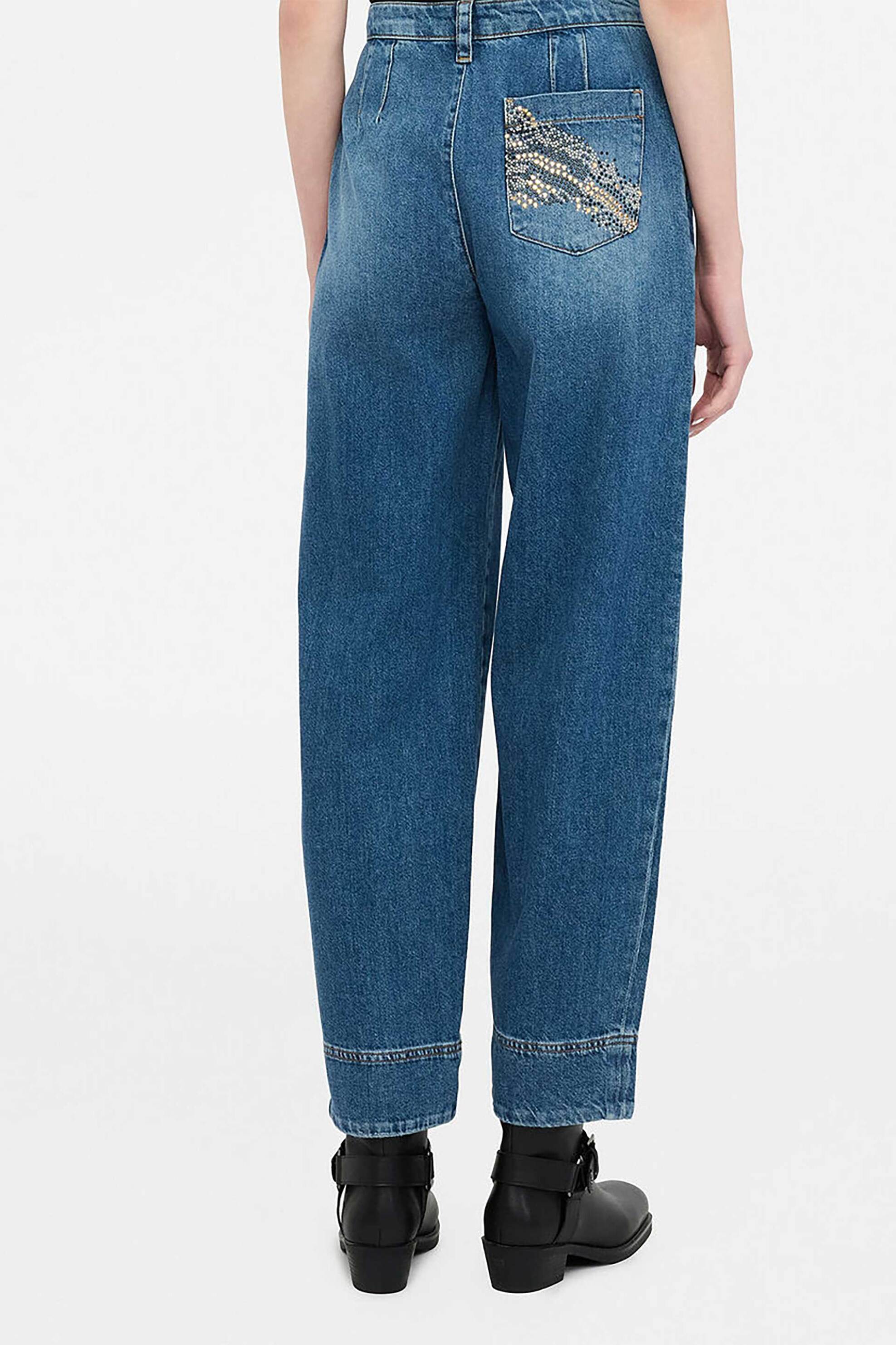 LIU JO Liu Jo γυναικείo τζιν παντελόνι Straight Leg - CF5108D5026 Denim Blue - 3