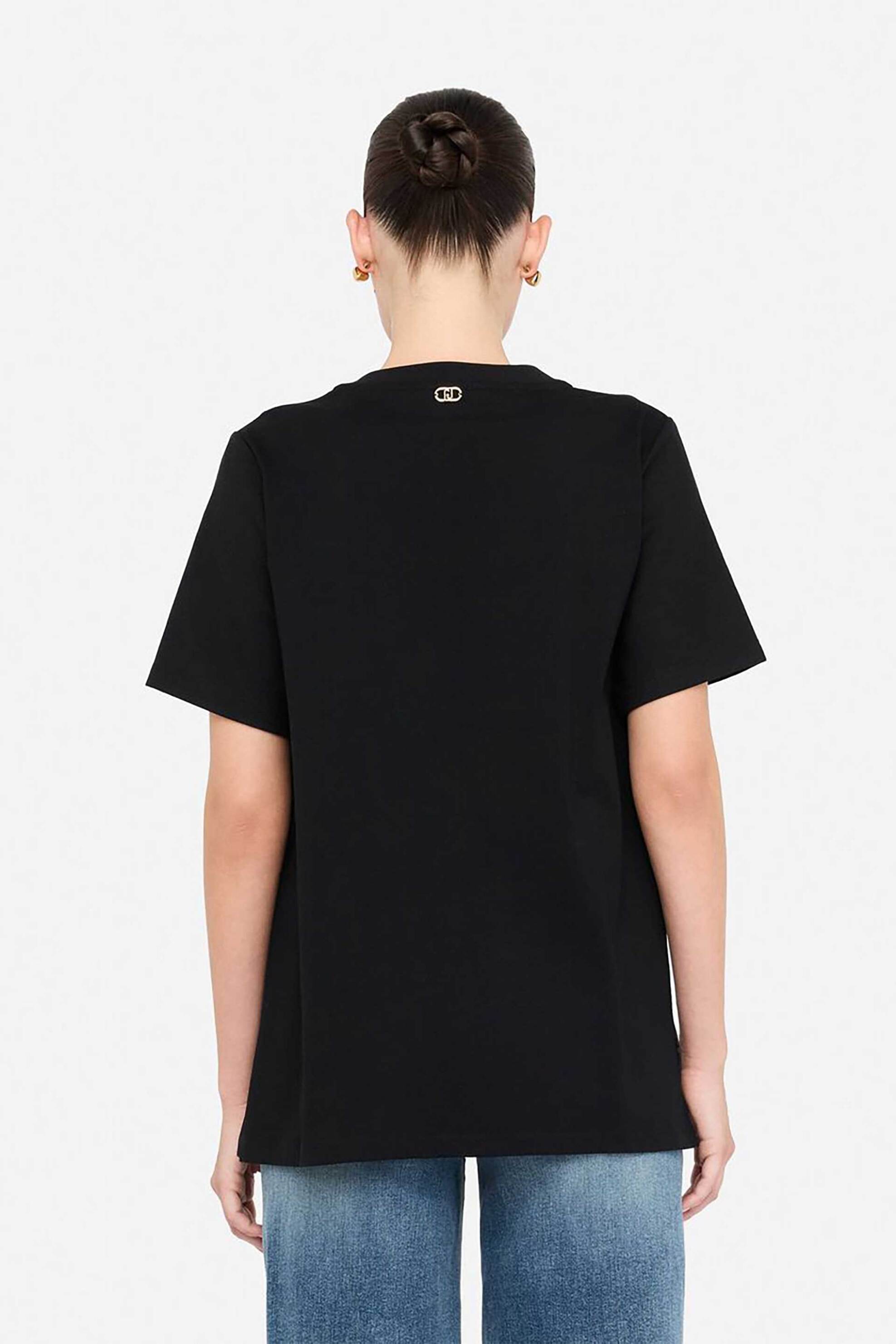 LIU JO Liu Jo γυναικείο T-shirt με print - TF5168JS923 Μαύρο - 4