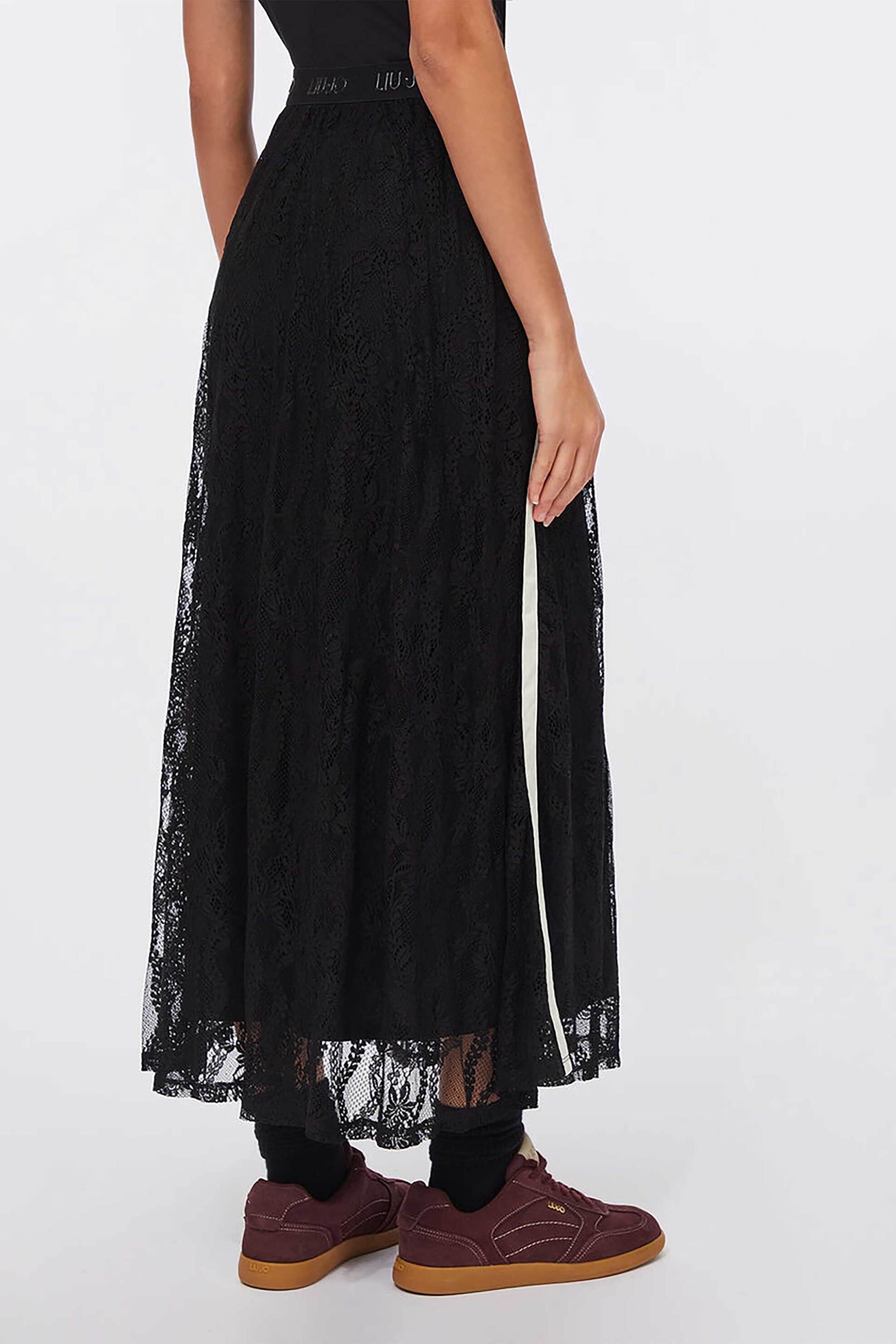 Liu Jo γυναικεία maxi φούστα με δαντέλα - TF5260J4951 Μαύρο φωτογραφία