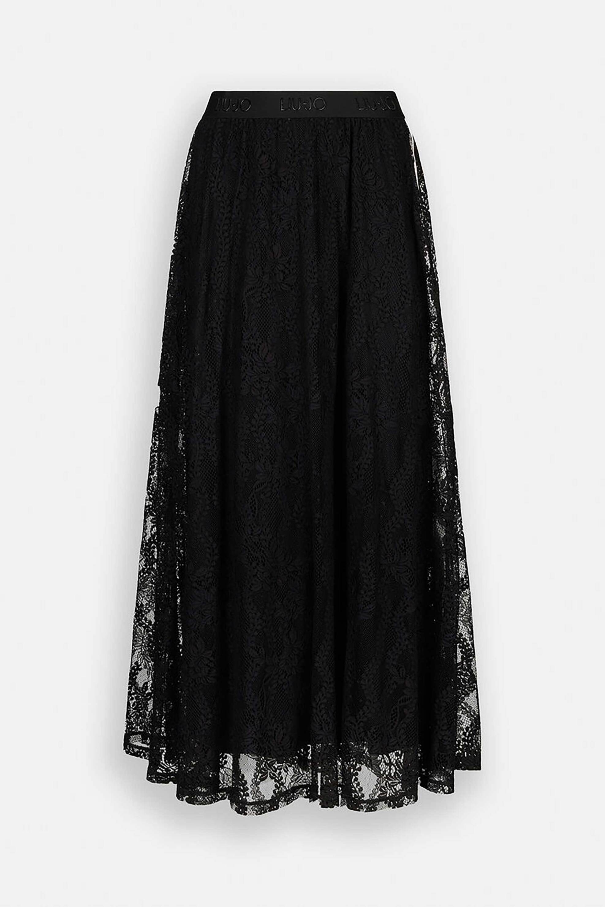 Liu Jo γυναικεία maxi φούστα με δαντέλα - TF5260J4951 Μαύρο φωτογραφία