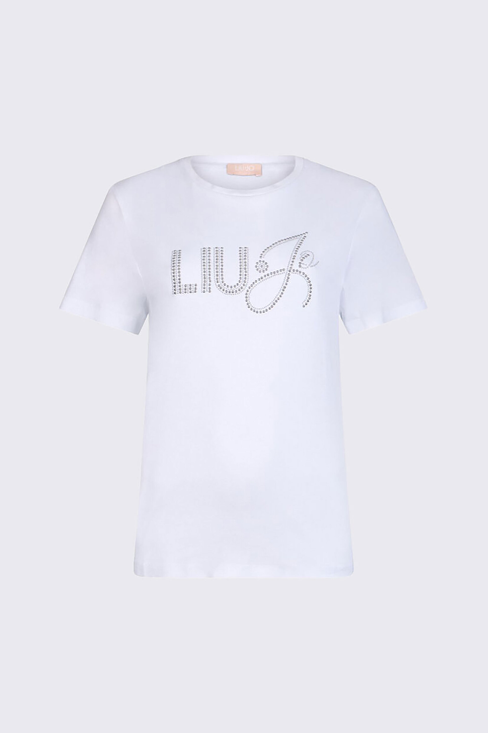 Liu Jo γυναικείο T-shirt με απλικέ στρας - WA6491JS923 Λευκό φωτογραφία