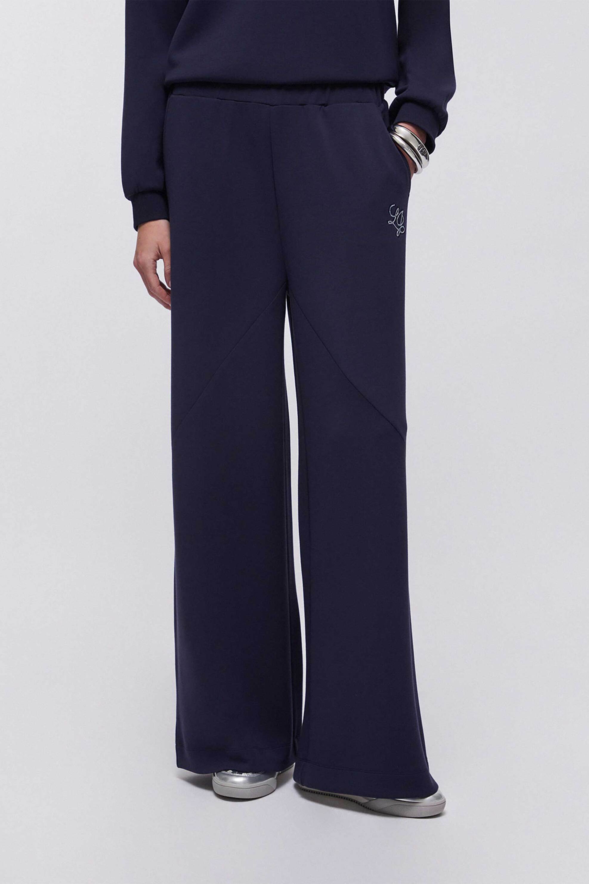 Liu Jo γυναικείο παντελόνι φόρμας Relaxed Fit - TA6080JS869 Σκούρο Μπλε φωτογραφία