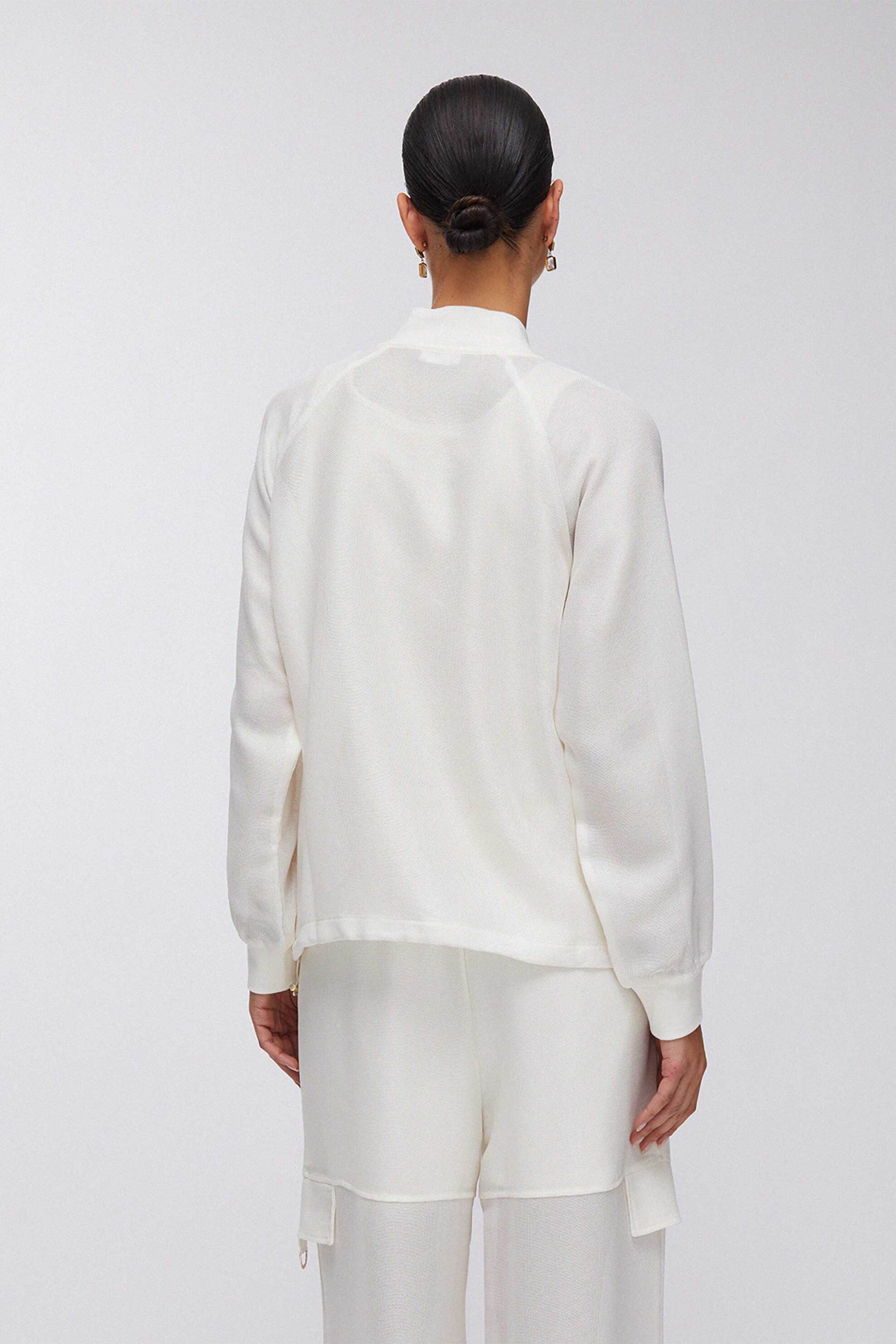 Liu Jo Γυναικείo Bomber Jacket Οversized - Ta6230T290A Λευκό