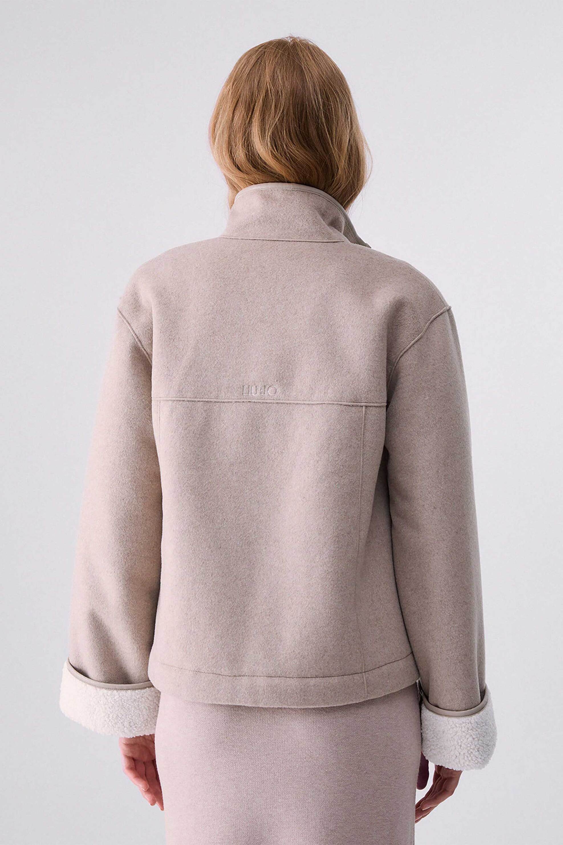 LIU JO Liu Jo γυναικείο jacket με faux γούνα - TF6113T772A Μπεζ - 3
