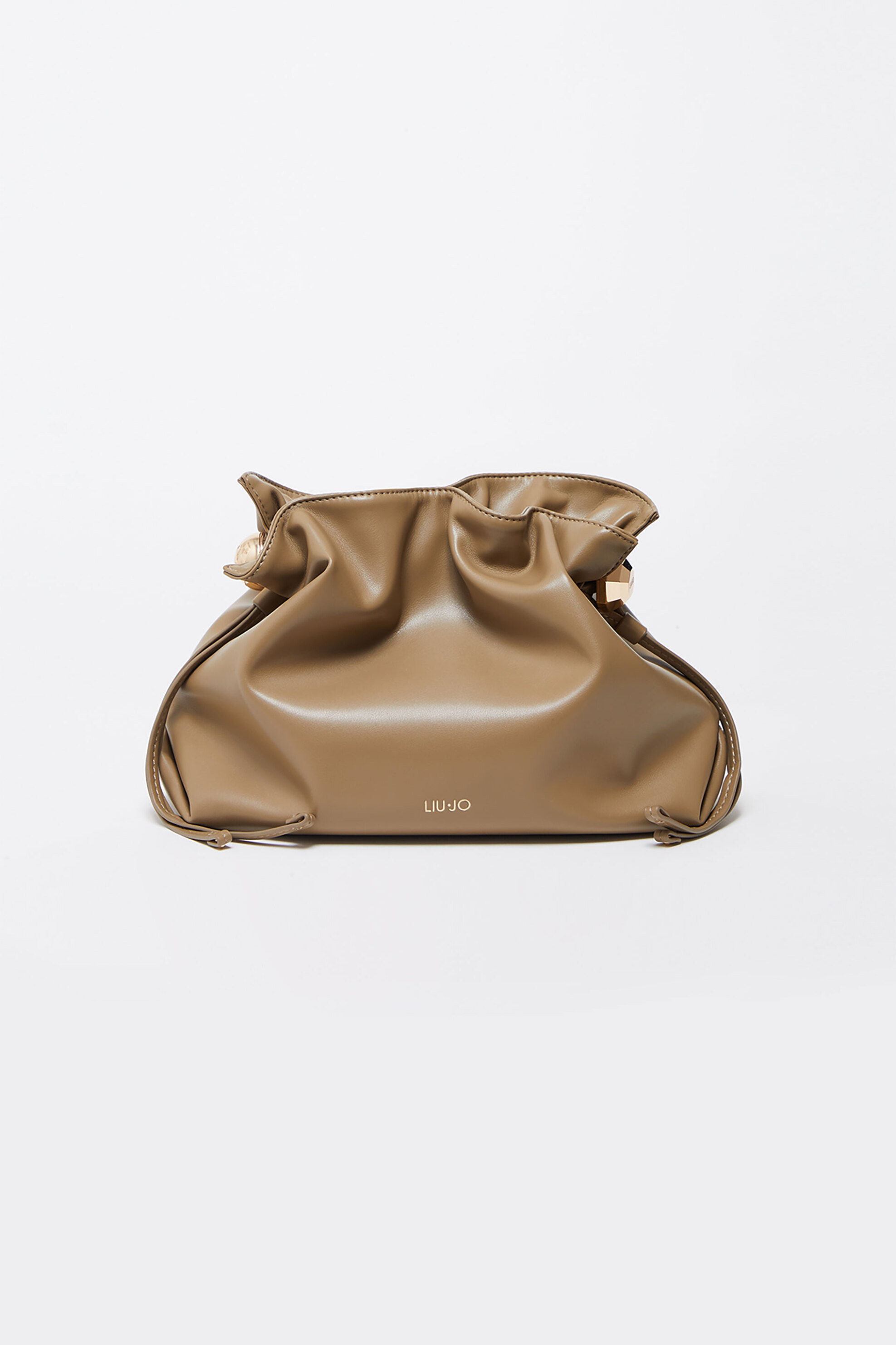 Liu Jo γυναικείo mini bag πουγκί "Riccy Medium" - AA6096E0958 Μπεζ