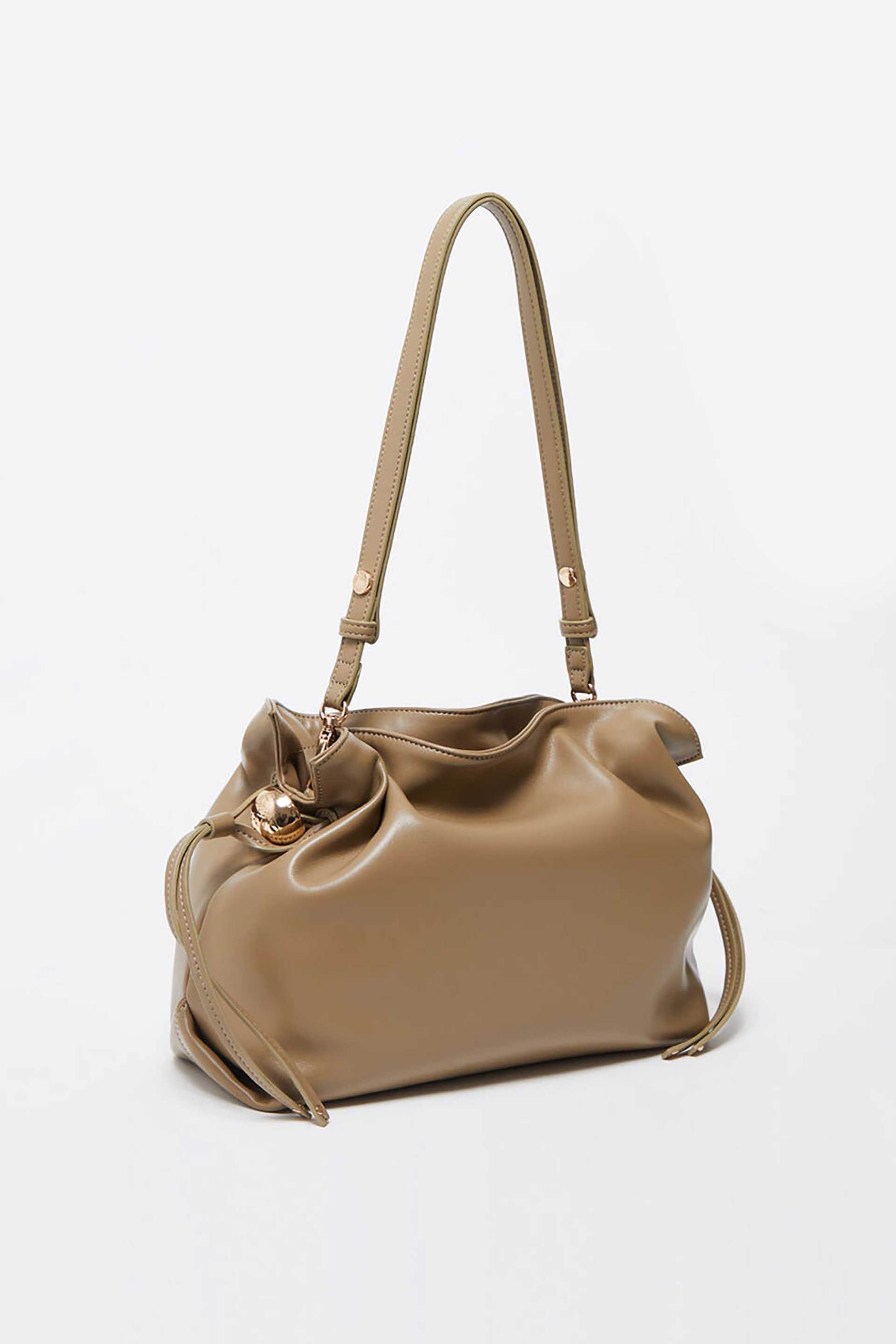 Liu Jo γυναικείo mini bag πουγκί "Riccy Medium" - AA6096E0958 Μπεζ φωτογραφία