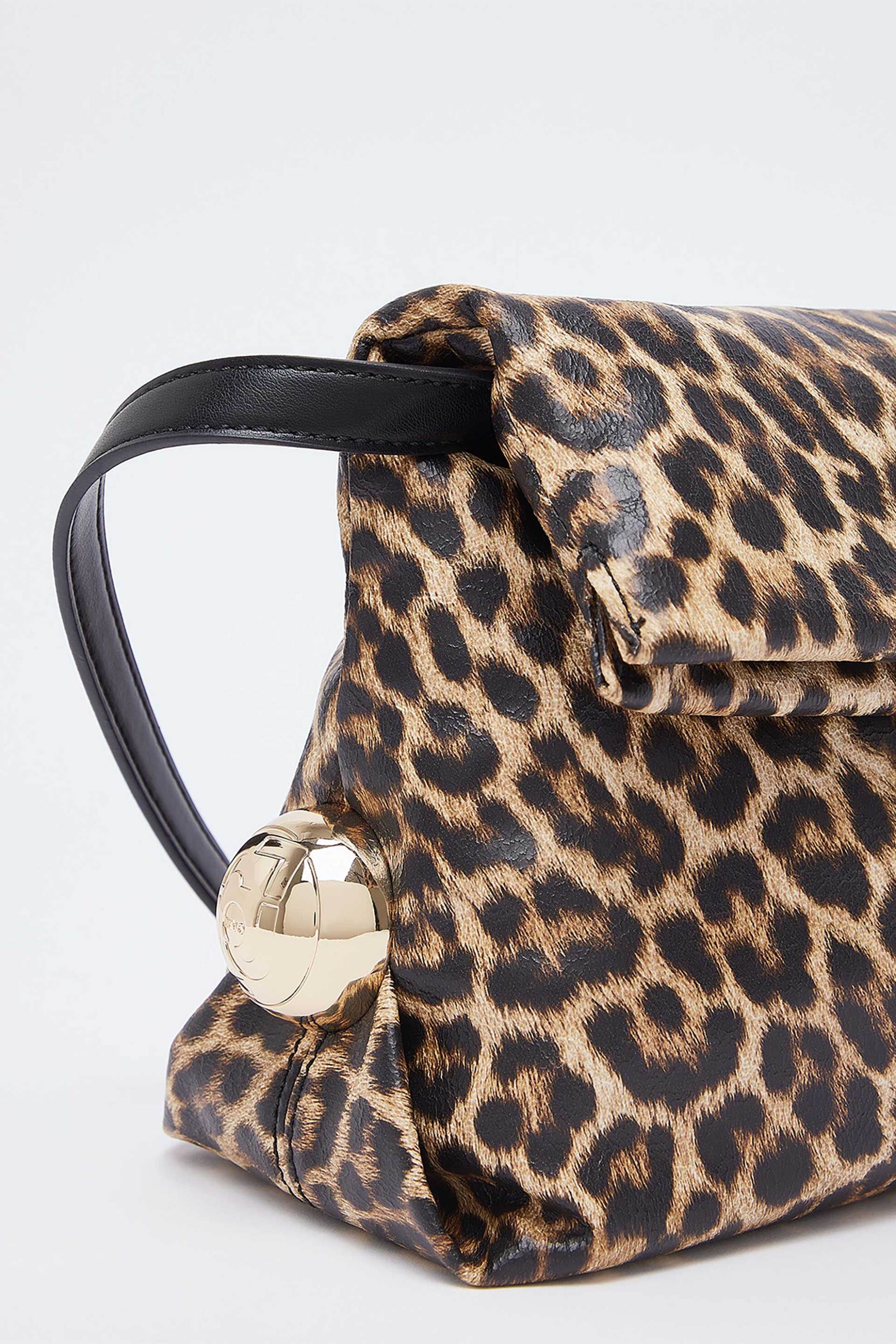 Liu Jo γυναικεία τσάντα ώμου με animal print - AA6097E1119 Καφέ