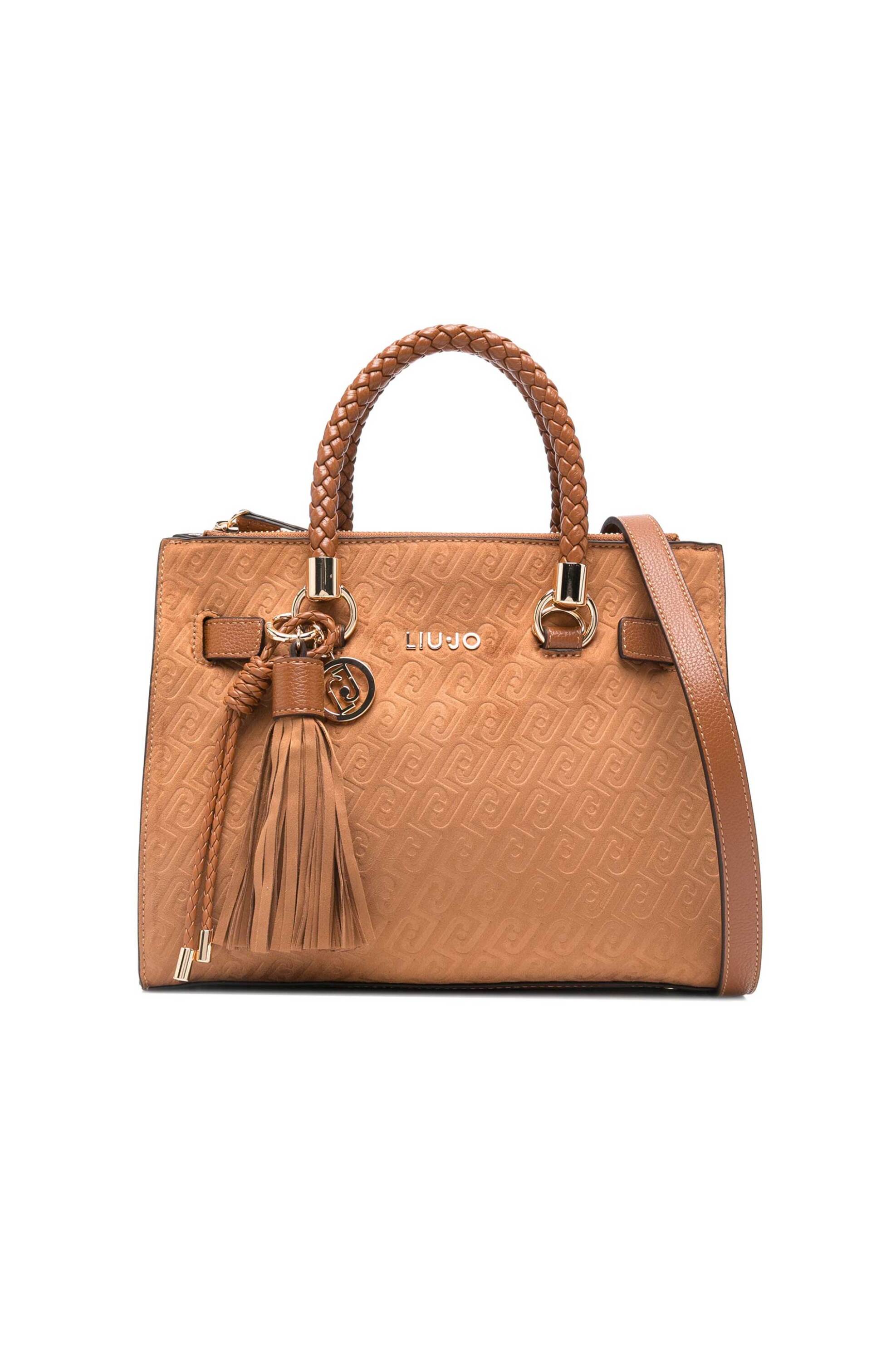 Liu Jo γυναικεία τσάντα χειρός ανάγλυφο λογότυπο - AA6069T384A Καμηλό