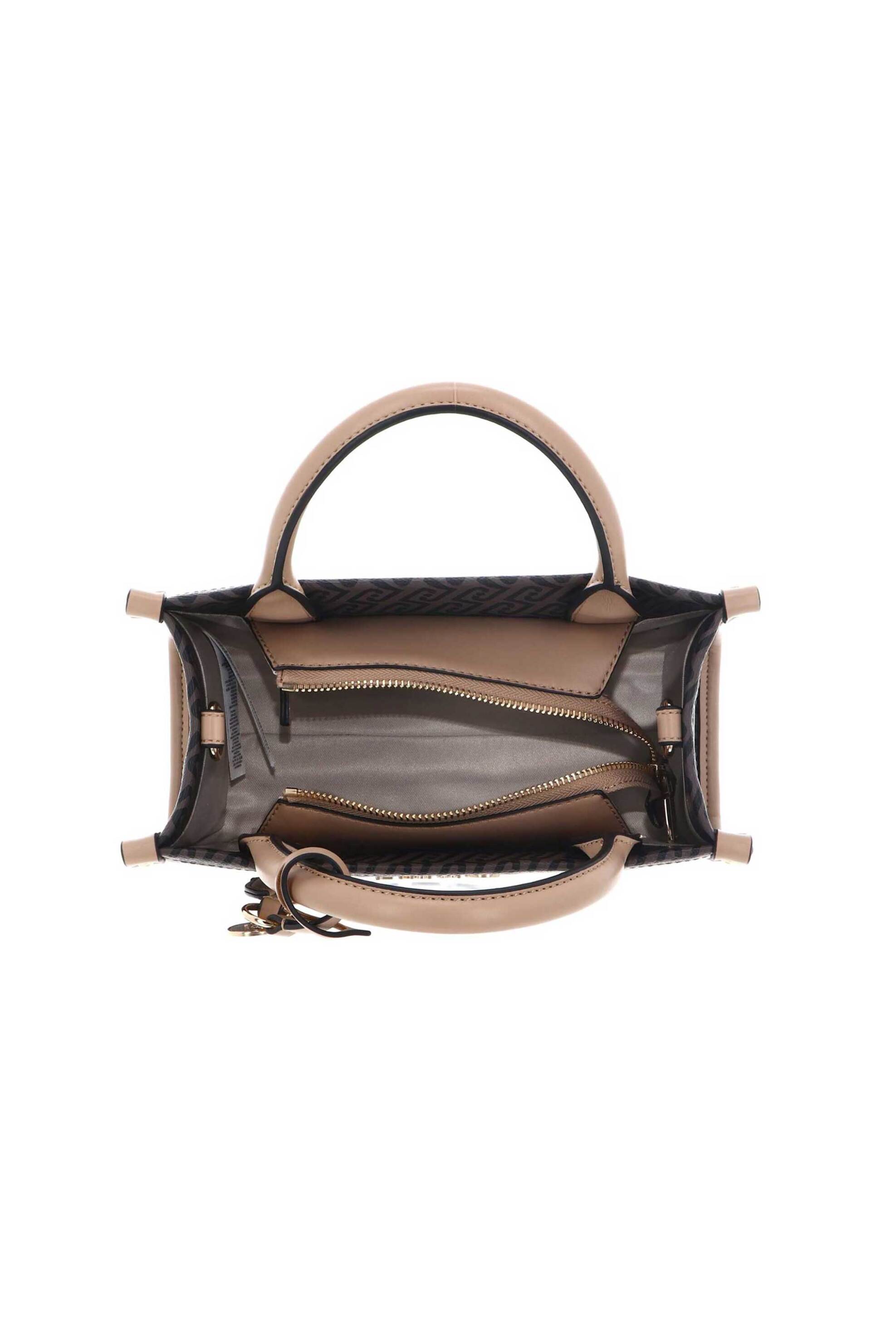 Liu Jo Γυναικεία Τσάντα Tote με Λογότυπο Και All-Over Logo Print - Aa6192E1092 Καφέ