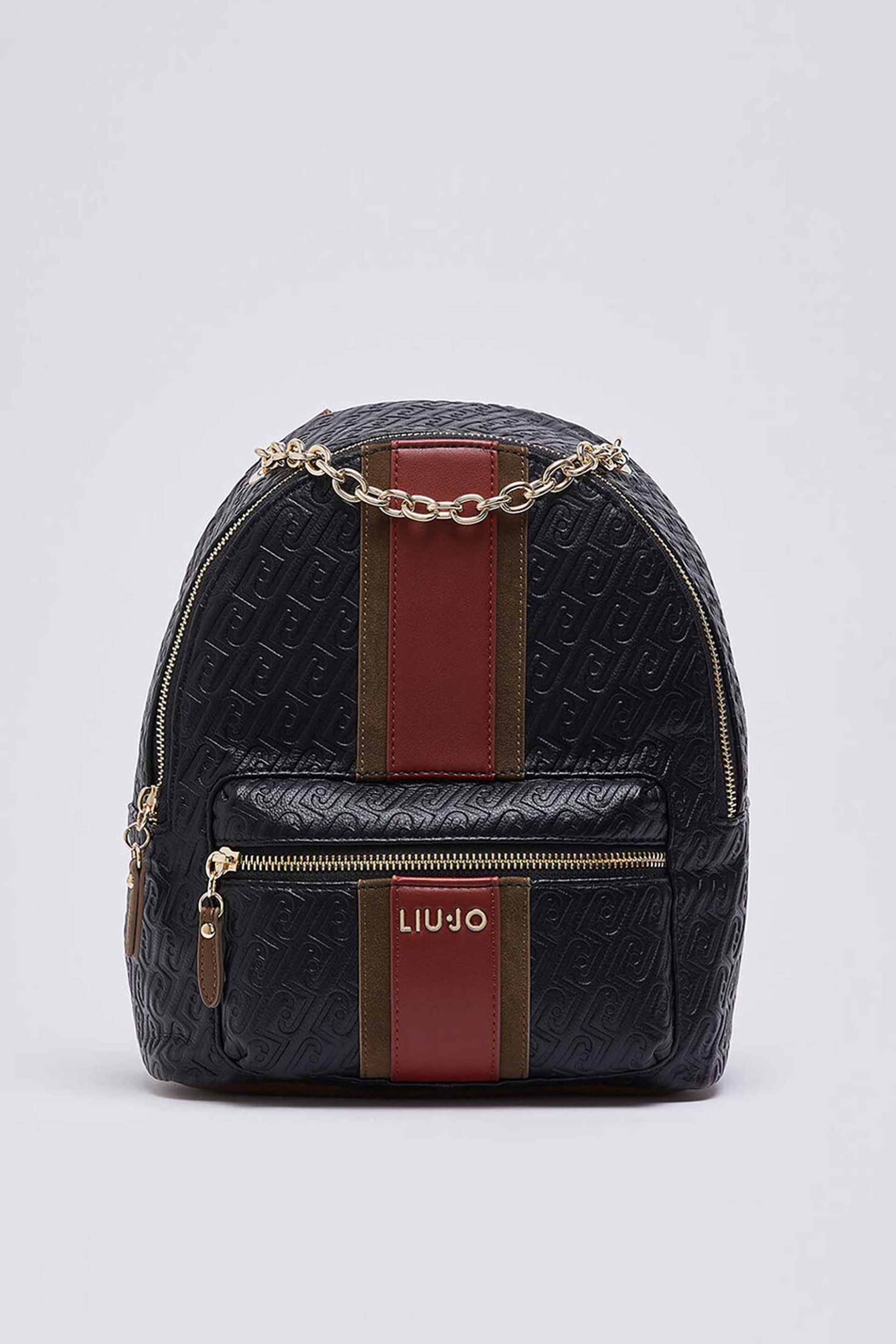 Liu Jo γυναικείο backpack με ανάγλυφο λογότυπο - AF6111E1141 Μαύρο