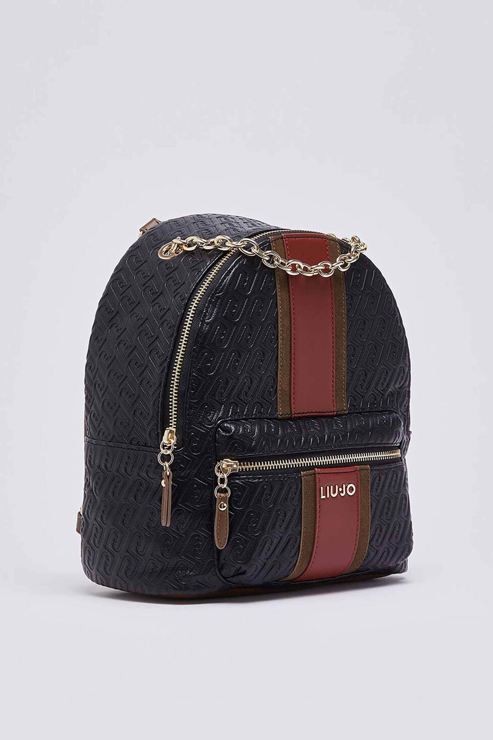 Liu Jo γυναικείο backpack με ανάγλυφο λογότυπο - AF6111E1141 Μαύρο