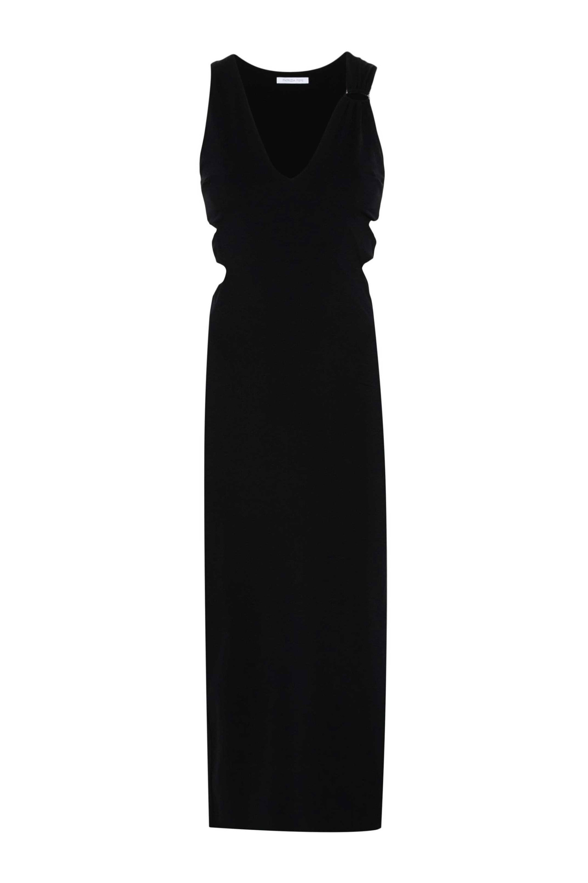 Patrizia Pepe γυναικείο midi φόρεμα με ανοίγματα στο πλάι - 8A1372J129 Μαύρο φωτογραφία